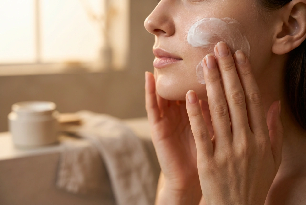 Vlažilna nočna krema: večerni nanos, količina in plastenje