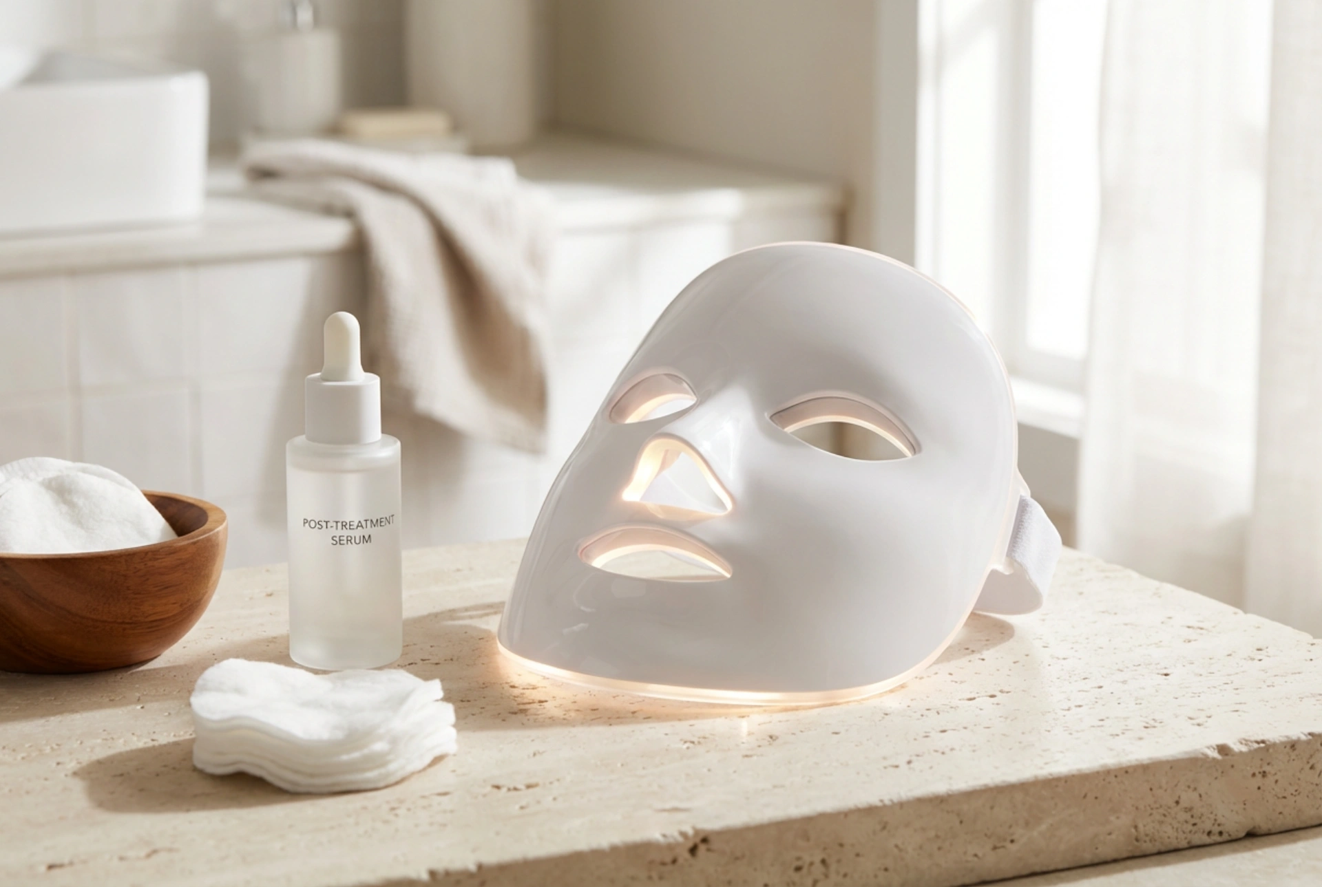 LED obrazna maska: nastavitev časa in nega po uporabi