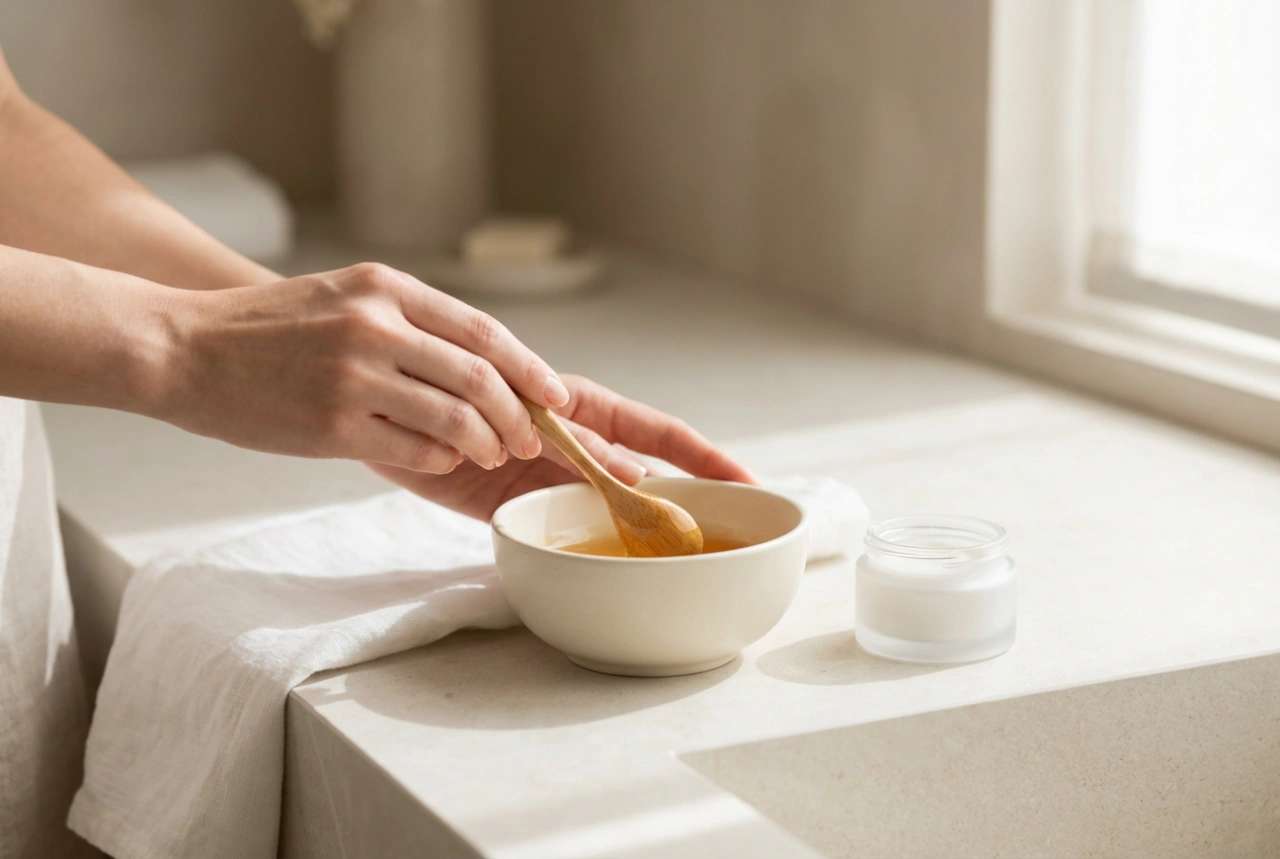 Maska iz medu: vlažilna uporaba, čas in izpiranje