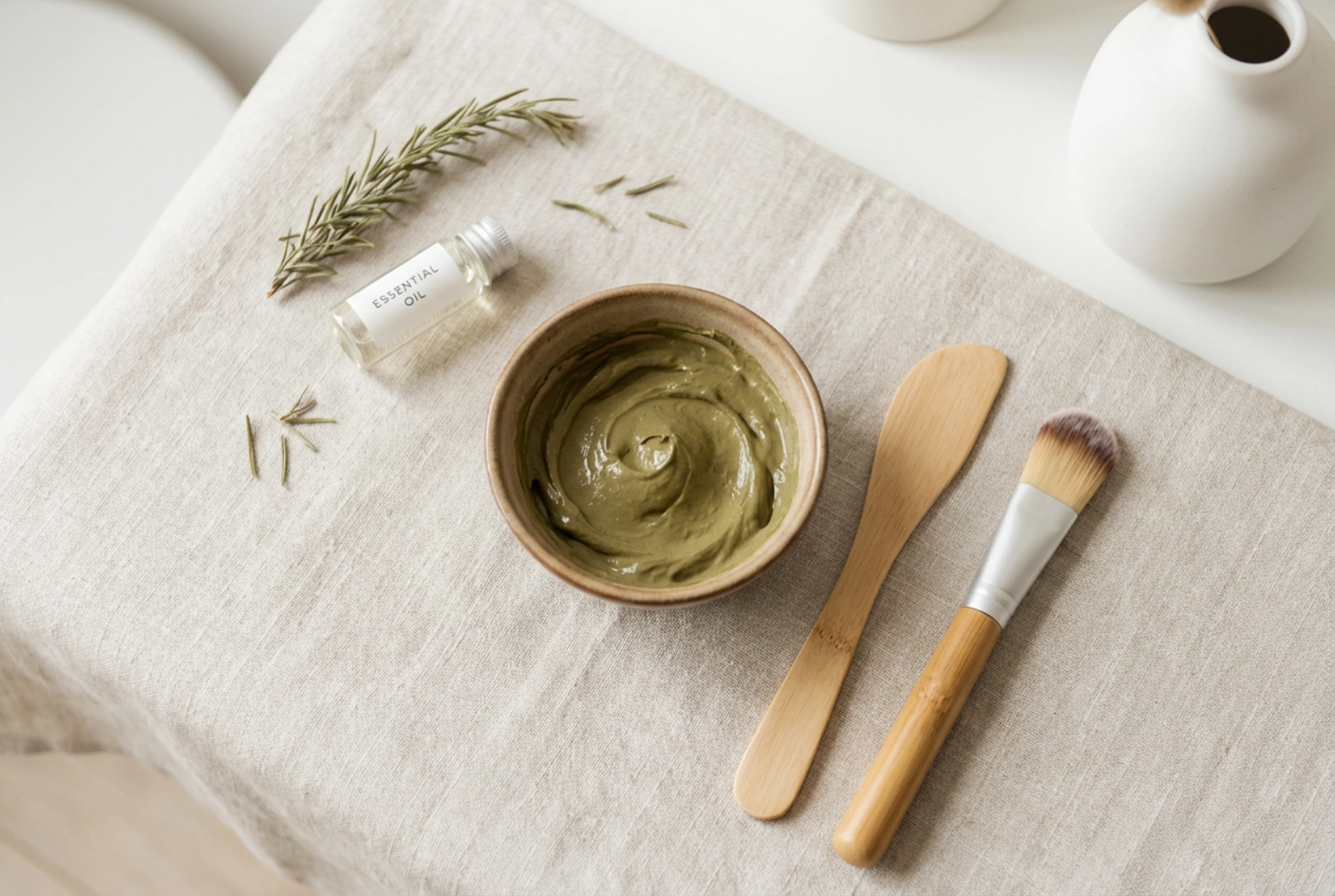 Maske iz zelene gline: kako jih mešati, nanašati in nadzorovati čas