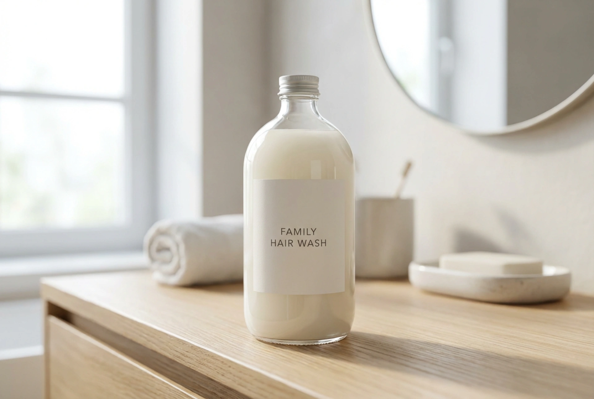 Družinski šampon: preprosta sestava, nežno umivanje in prihranek