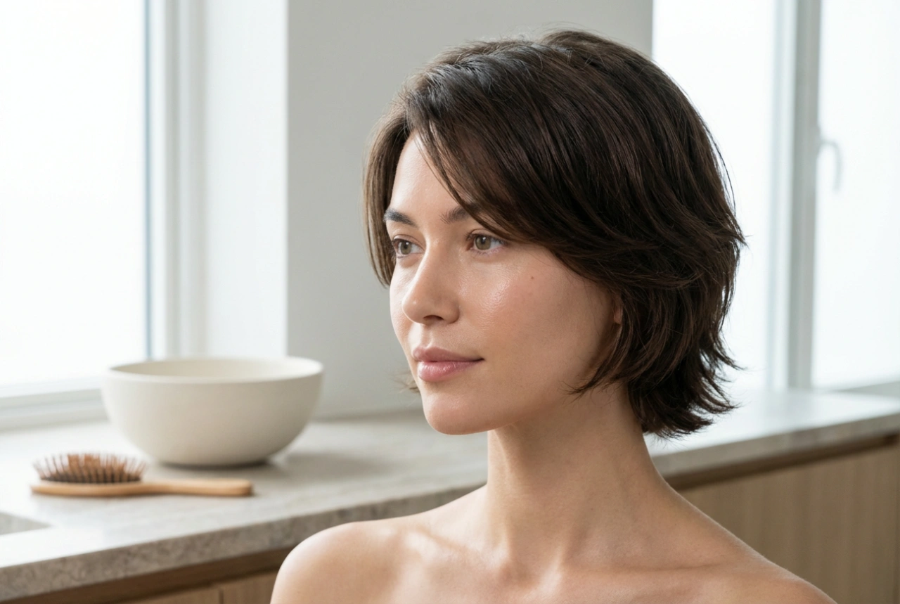 Kratke ženske frizure brez oblikovanja: striženje, nega in naravno sušenje