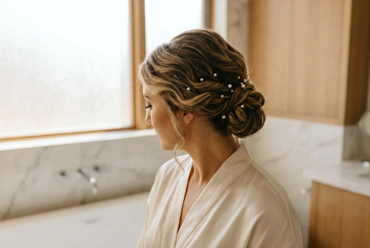 Pričeska za mamo ženina: klasične spete pričeske, valovi in dodatki