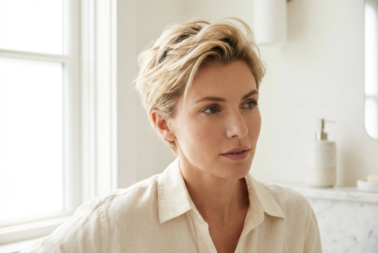 Kratka pixie frizura z volumnom: Kako jo oblikovati korak za korakom