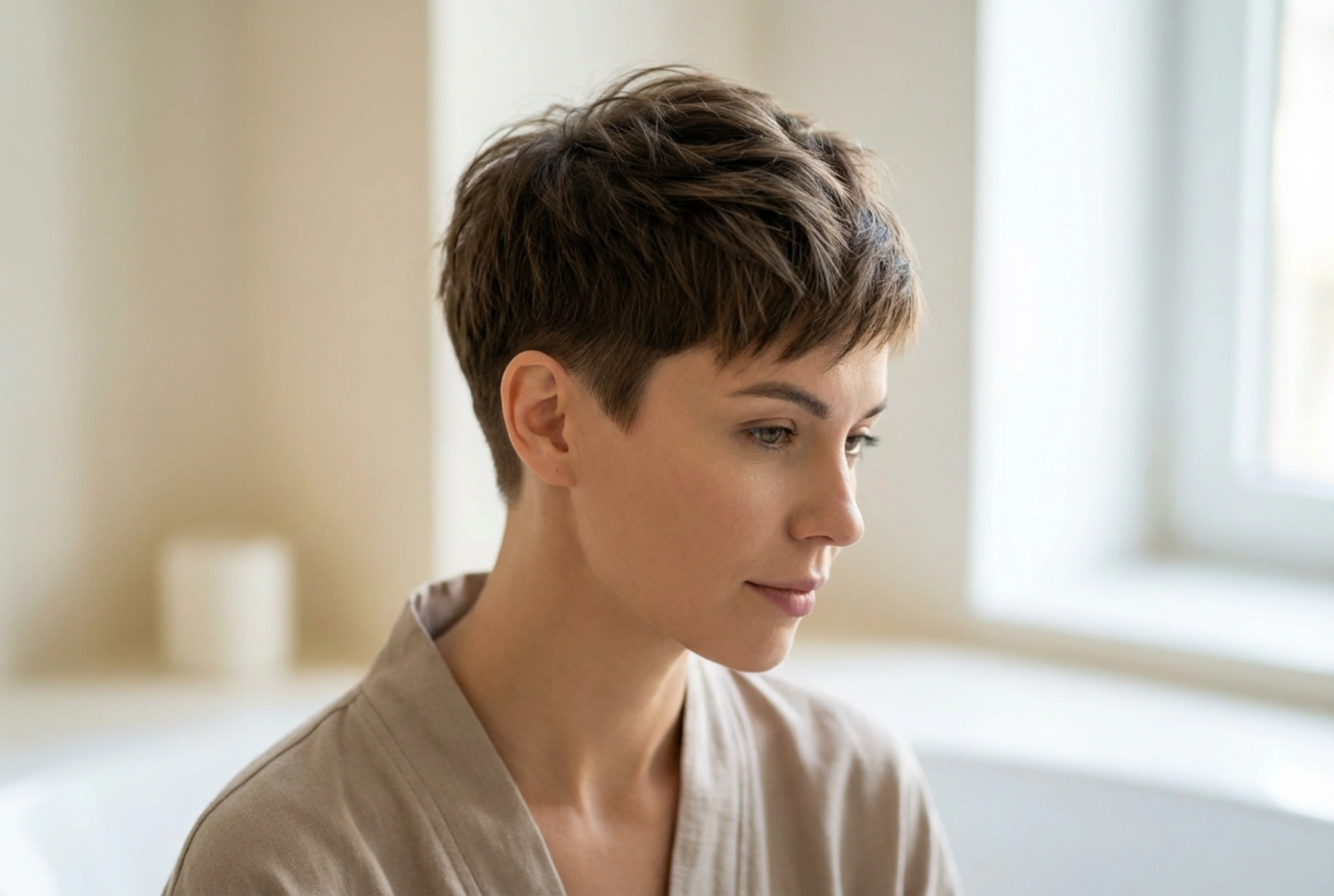 Kratka 'brush cut' pričeska za ženske: striženje, oblikovanje in ohranjanje oblike