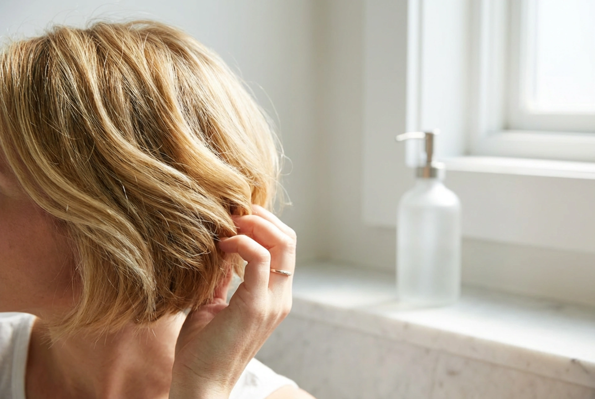 Kratki svetli lasje: zaščita barve in enostavno oblikovanje za vsak dan