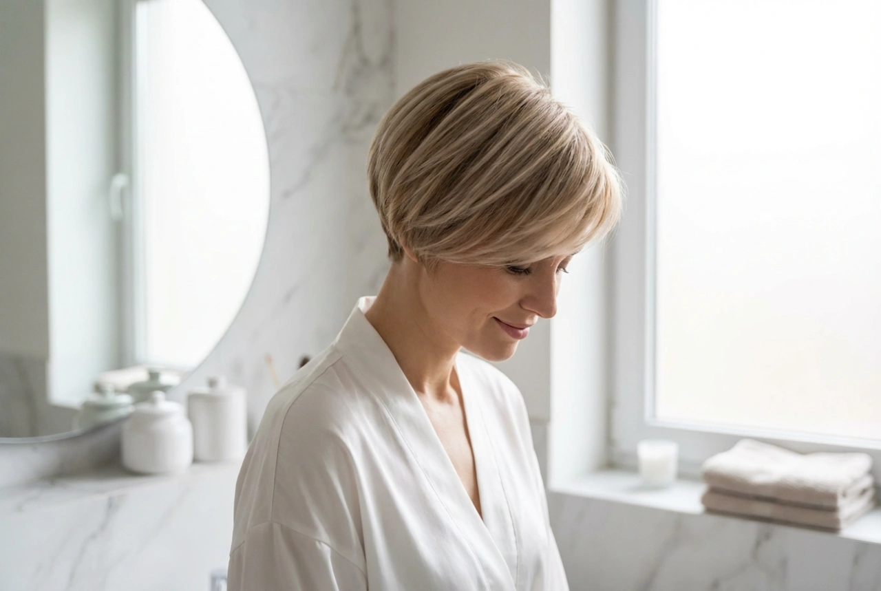 Kratke ženske frizure na gobico: mehak zaključek in volumen