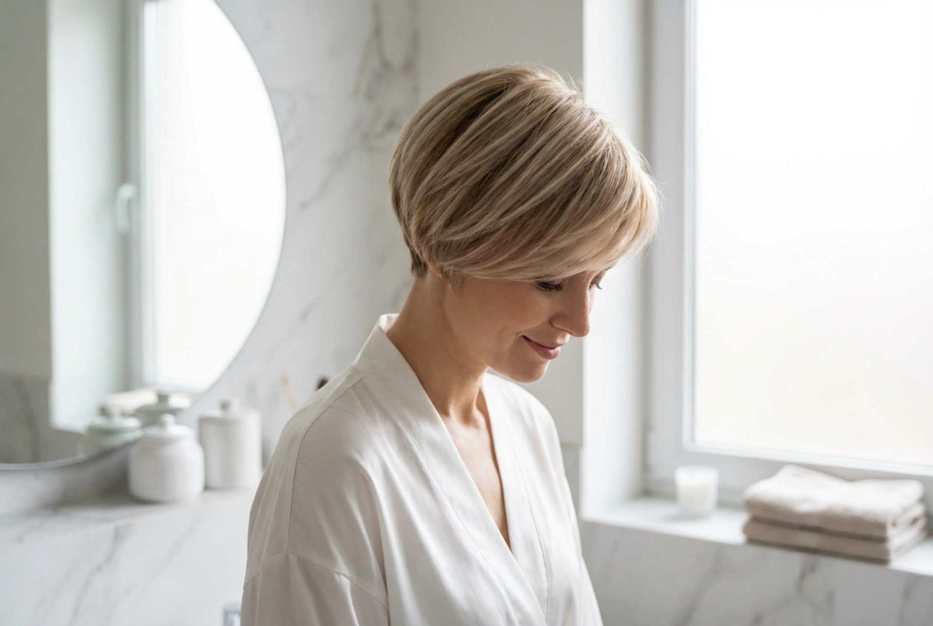 Kratke ženske frizure na gobico: mehak zaključek in volumen