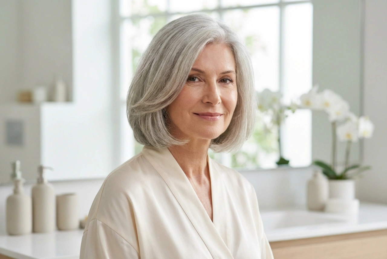 Ženske frizure za sive lase: striženje, volumen in sijoče oblikovanje