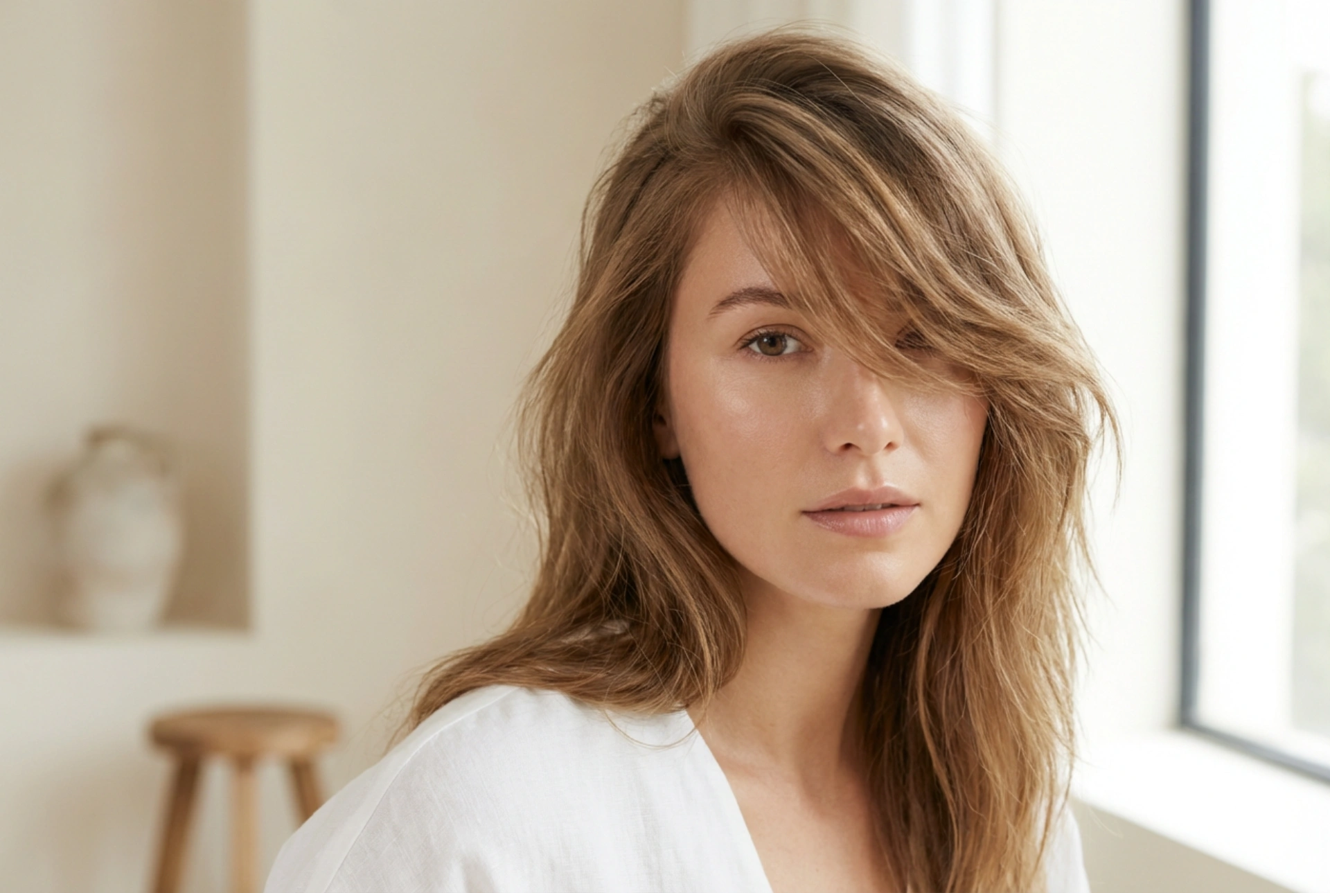පැත්තට පීරන ලද කොණ්ඩය: කැපීම, වියළීම සහ බරක් නොමැතිව හැඩගැන්වීම