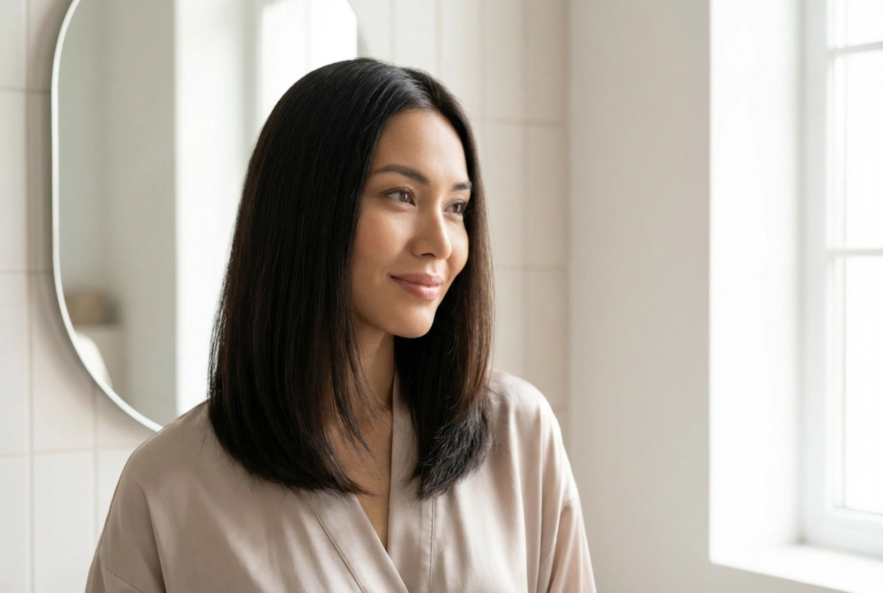 Lažni bob za dolge lase: bob pričeska brez striženja