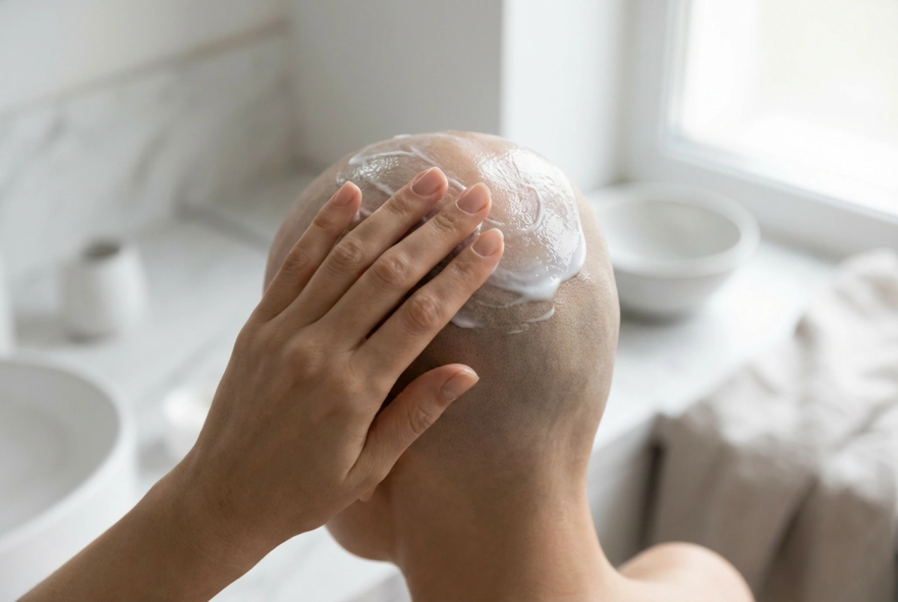 Gladko britje glave: pričeska na balin in nega kože