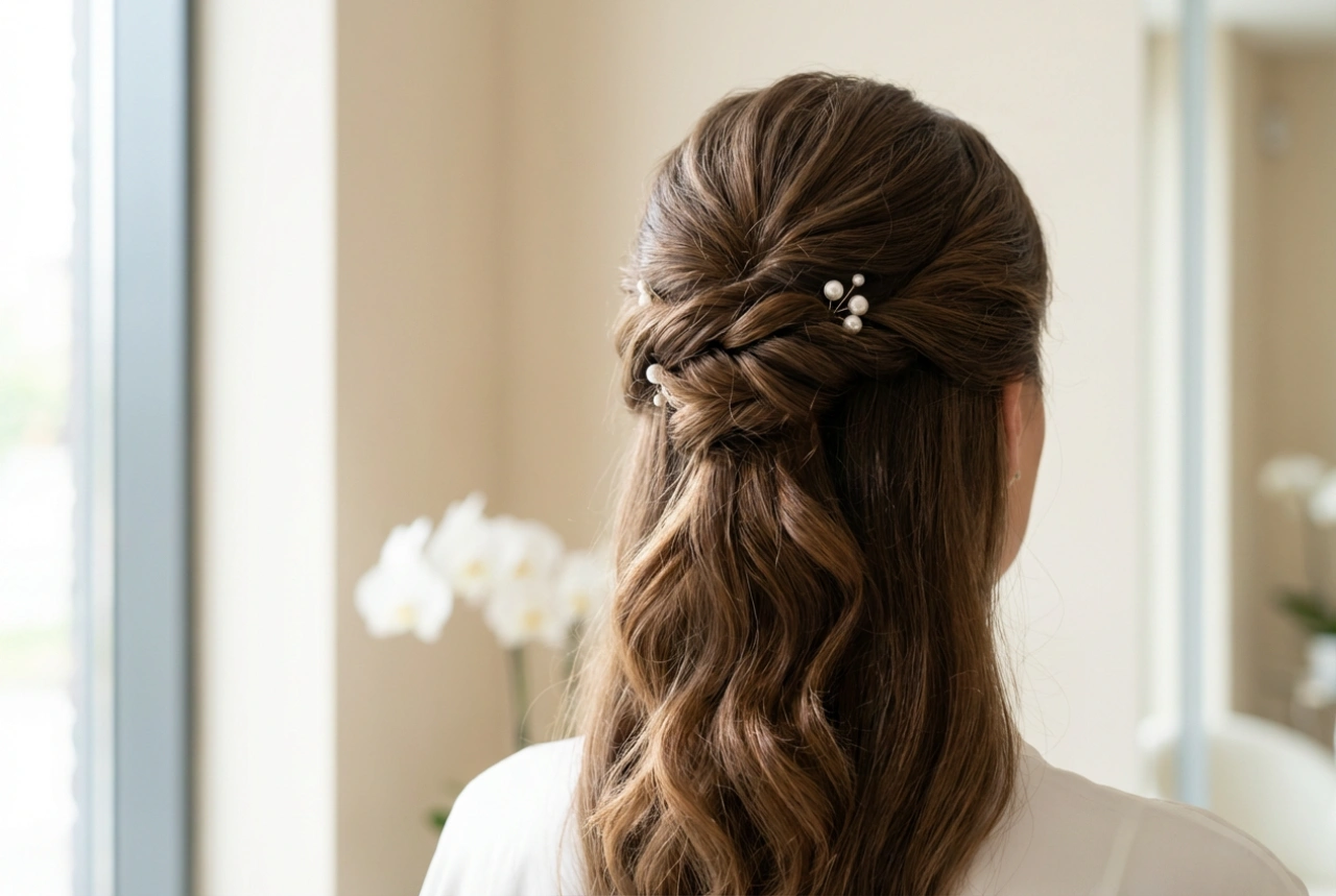 Svečana pričeska: Frizura za poroko iz dolgih las korak za korakom