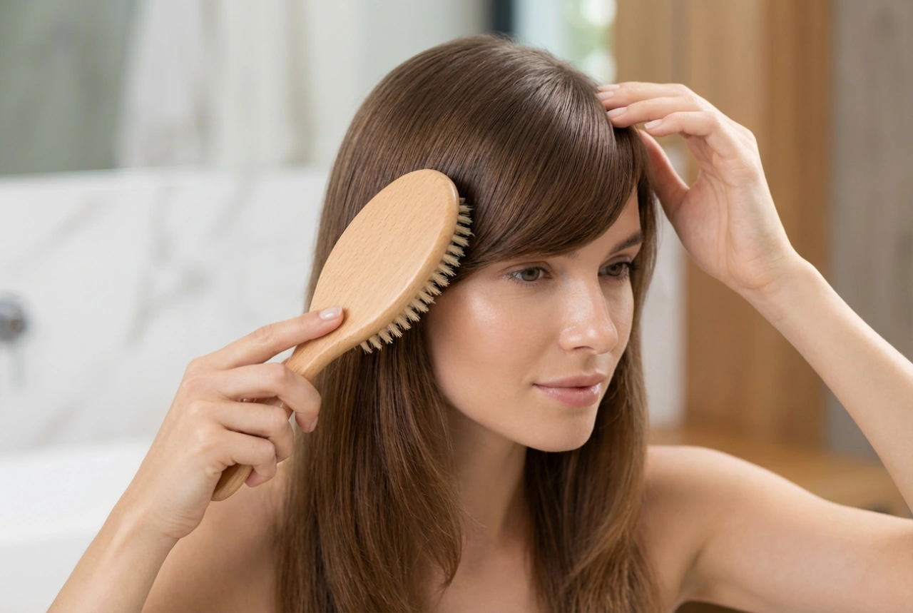 පැත්තට බෙදූ බෝල කොණ්ඩය (Side Bangs) සහිත කොණ්ඩා මෝස්තර සකස් කරන සහ රඳවා ගන්නා ආකාරය