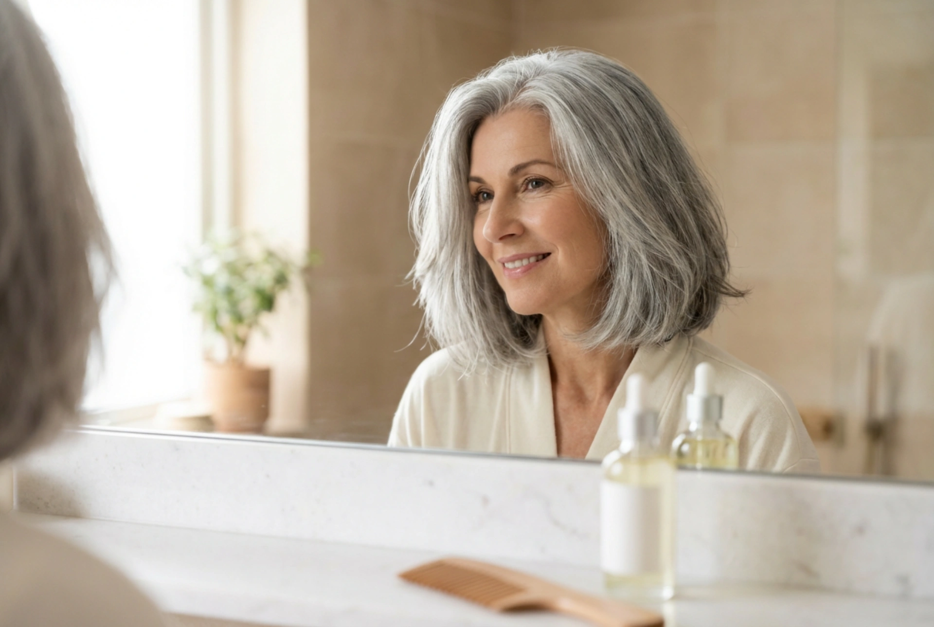 Sivi prameni z značajem: pričeske za sive lase