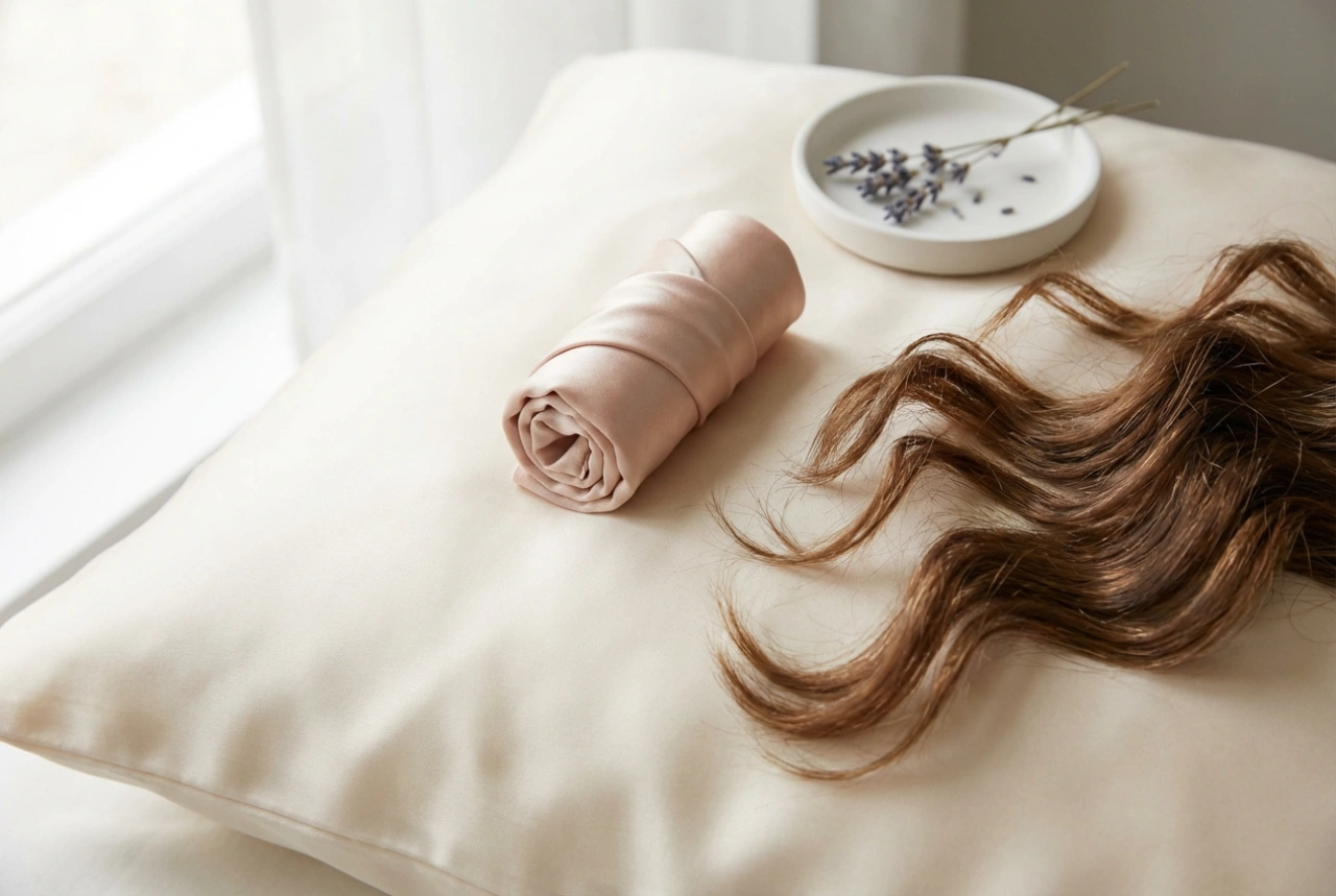 Svileni valjček za lase: nočni valovi brez toplote korak za korakom