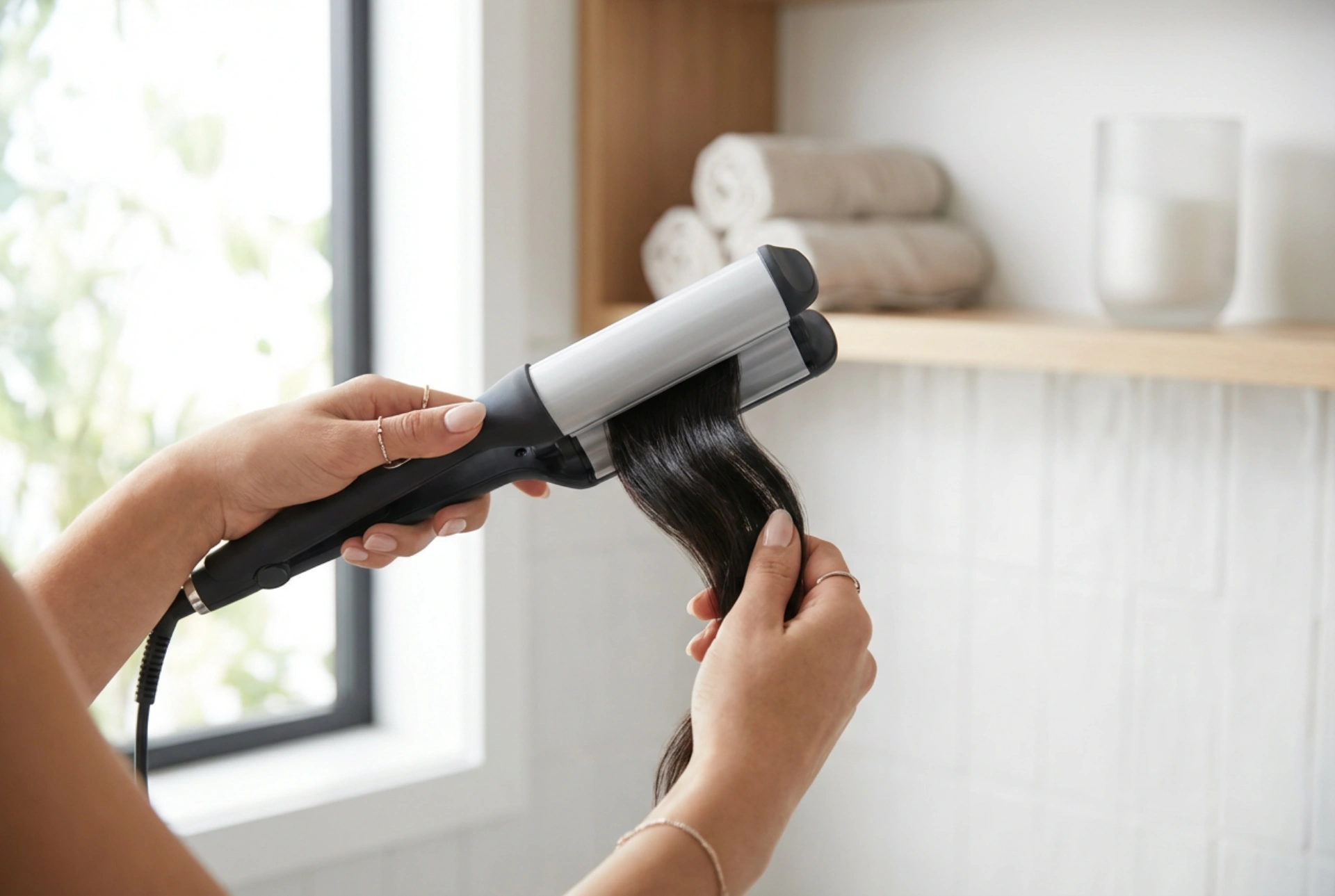 Širok kodralnik za valove: kako ustvariti mehke valove brez odtisov