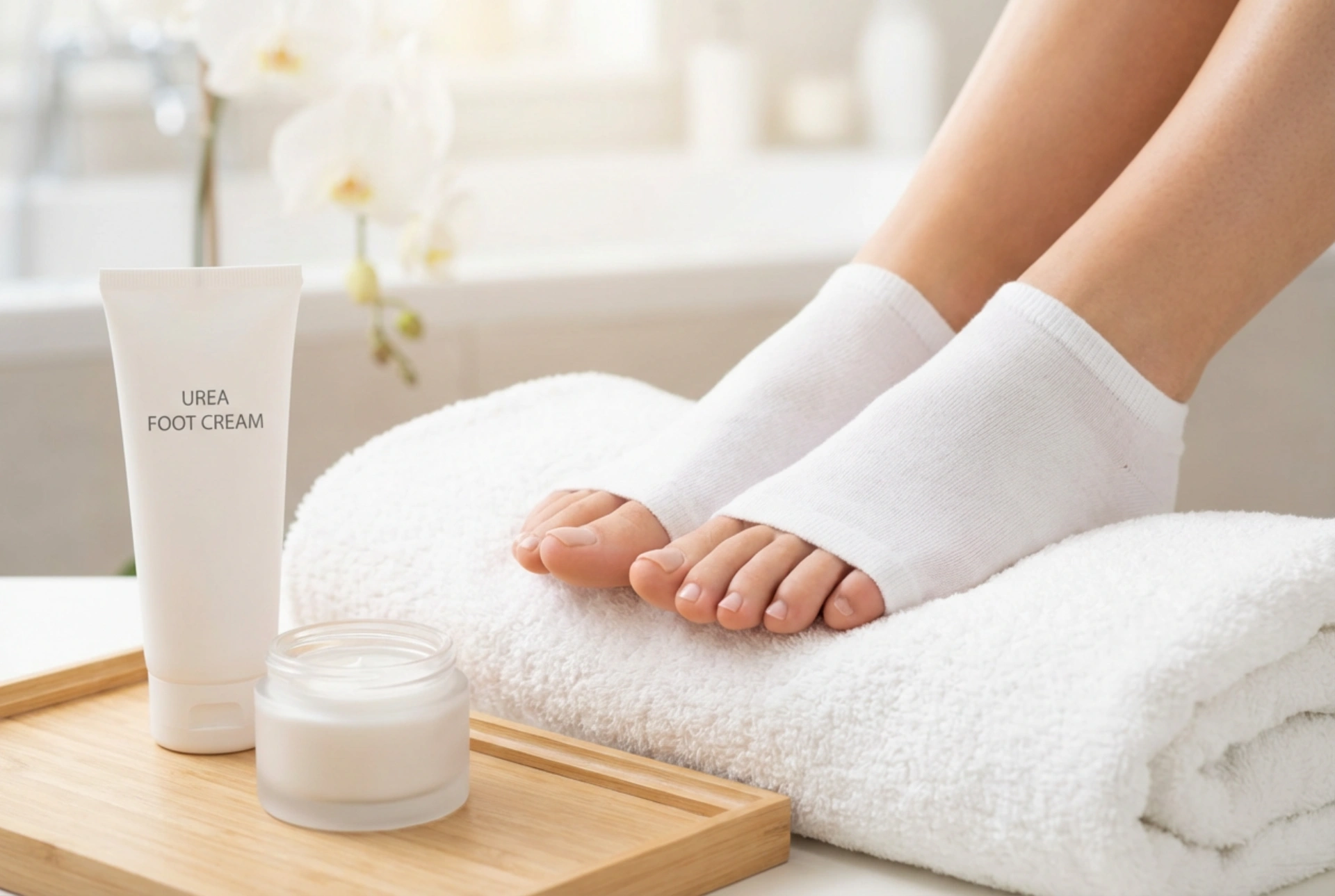 Maske za stopala: vrste, nanos in kombiniranje s kremo z ureo