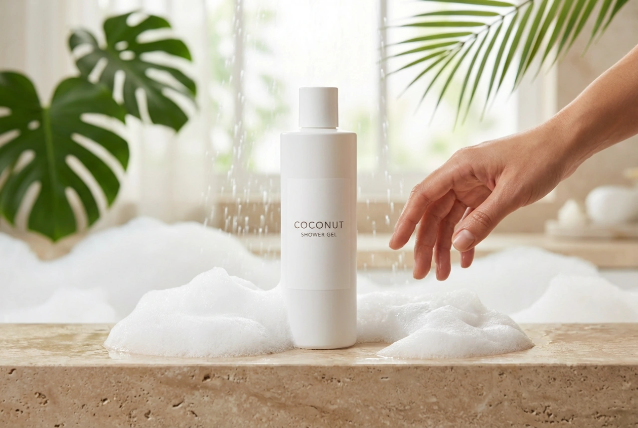 Kokosov gel za prhanje: izbira vonja, pene in nege kože