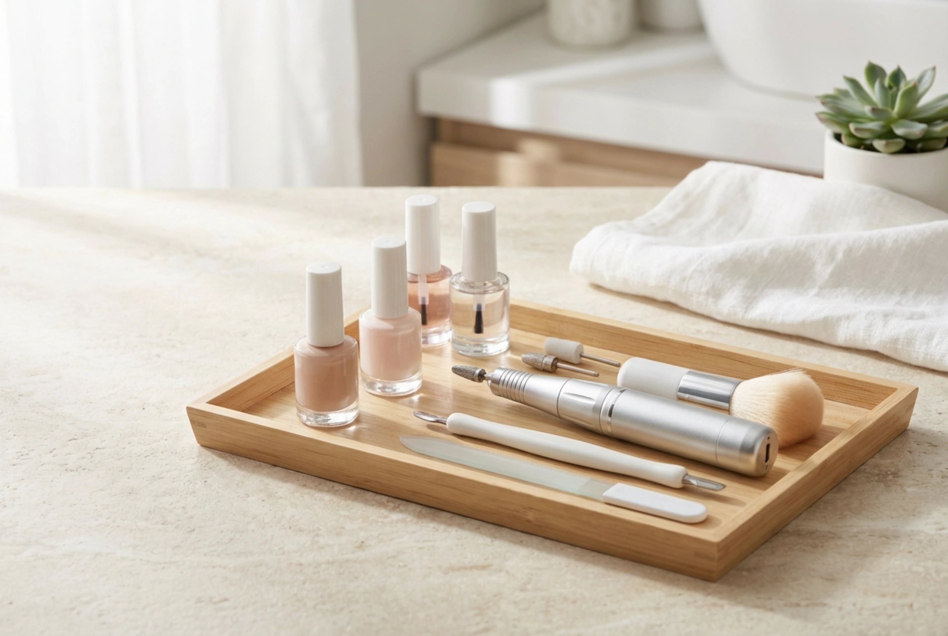 Izbira seta za hibridno manikuro z brusilnikom: elementi in ergonomija