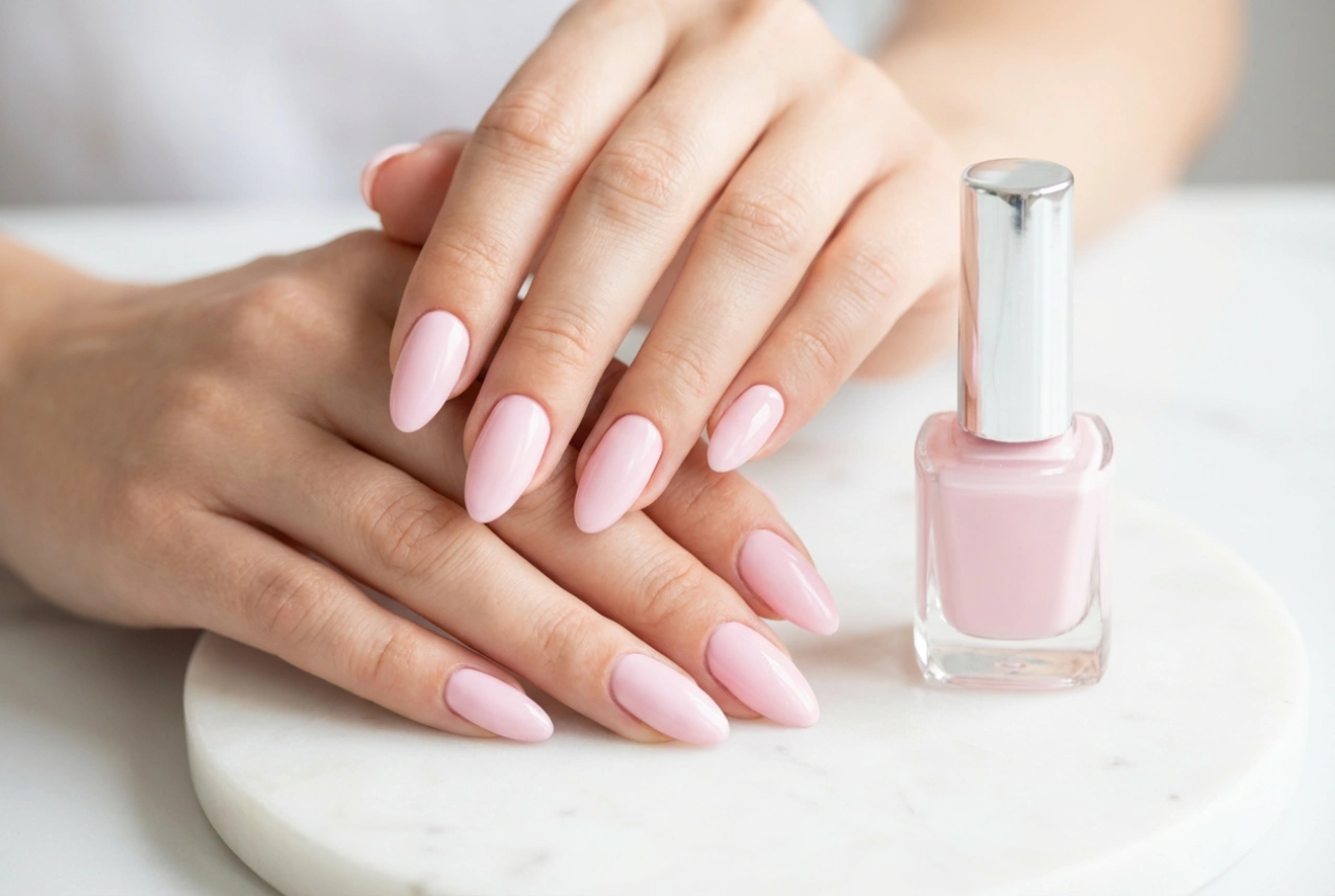 Svetli hibridni nohti: tehnike za enakomerno barvo brez lis