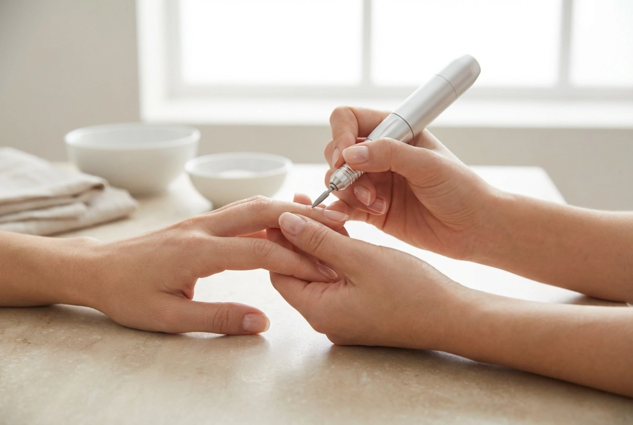 Brusilnik za hibridne nohte: Varno odstranjevanje laka in priprava nohtne plošče