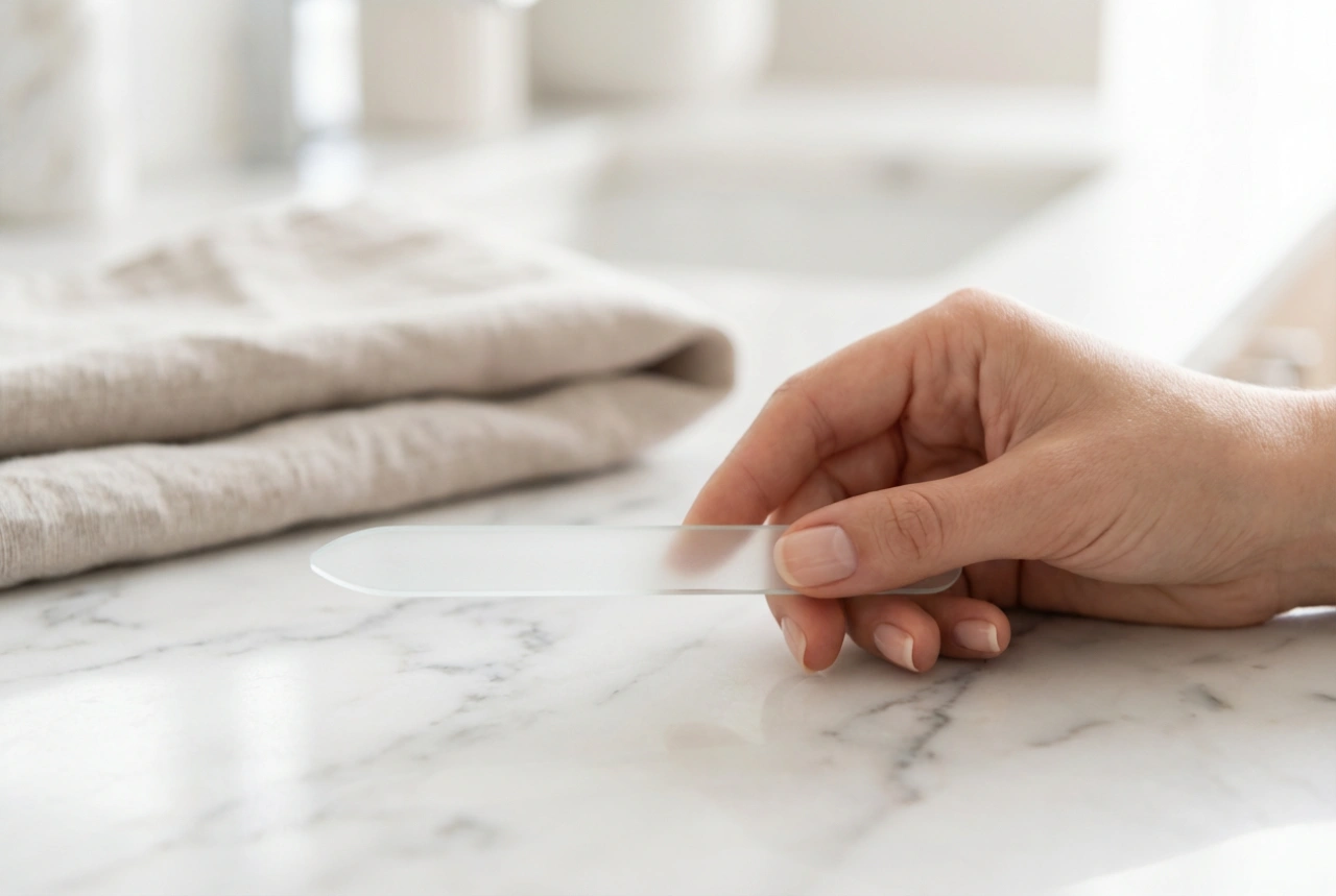 Steklene pilice za nohte: prednosti, tehnika piljenja in nega