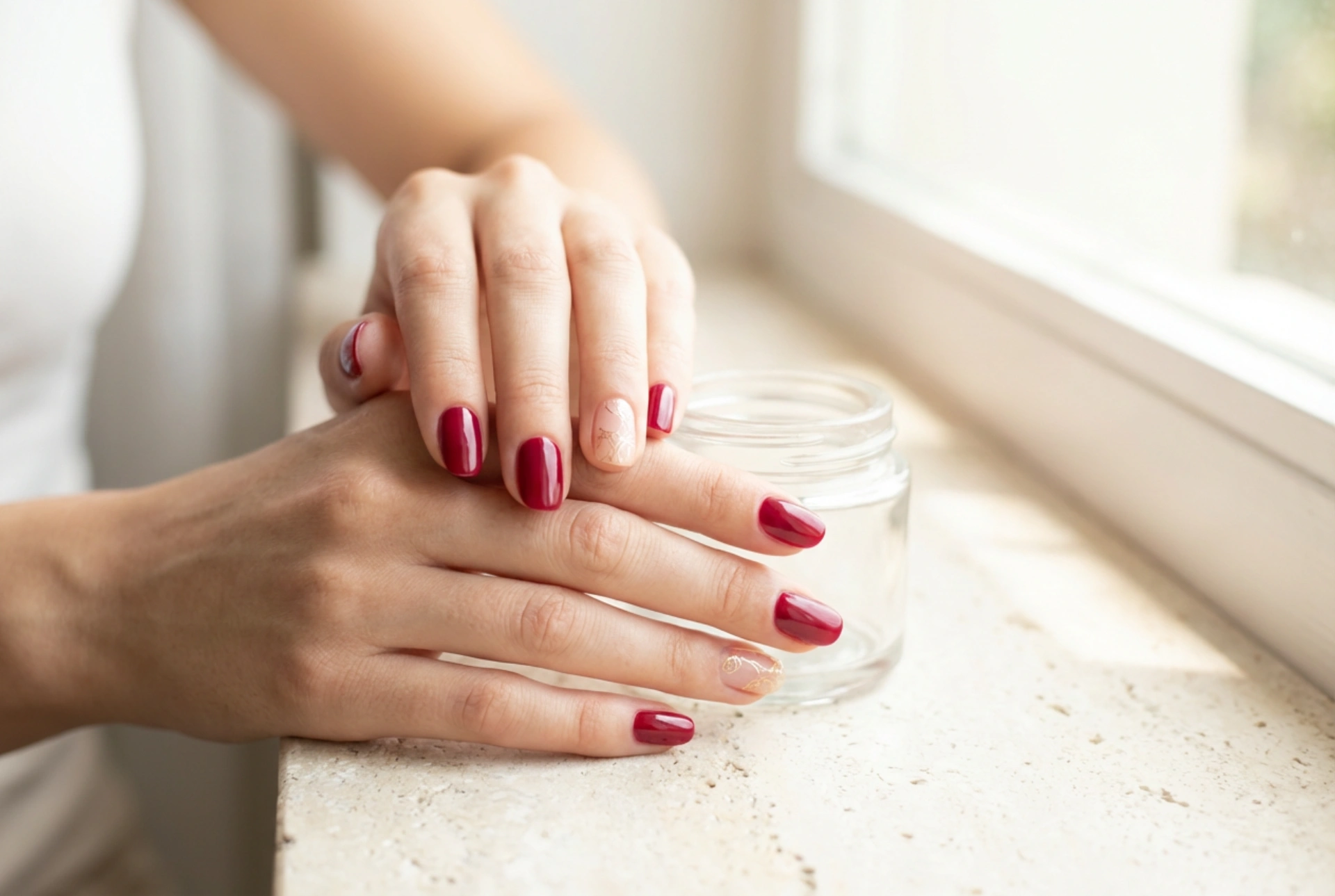 Zlati okraski na rdečih nohtih: razmerja in zaključki