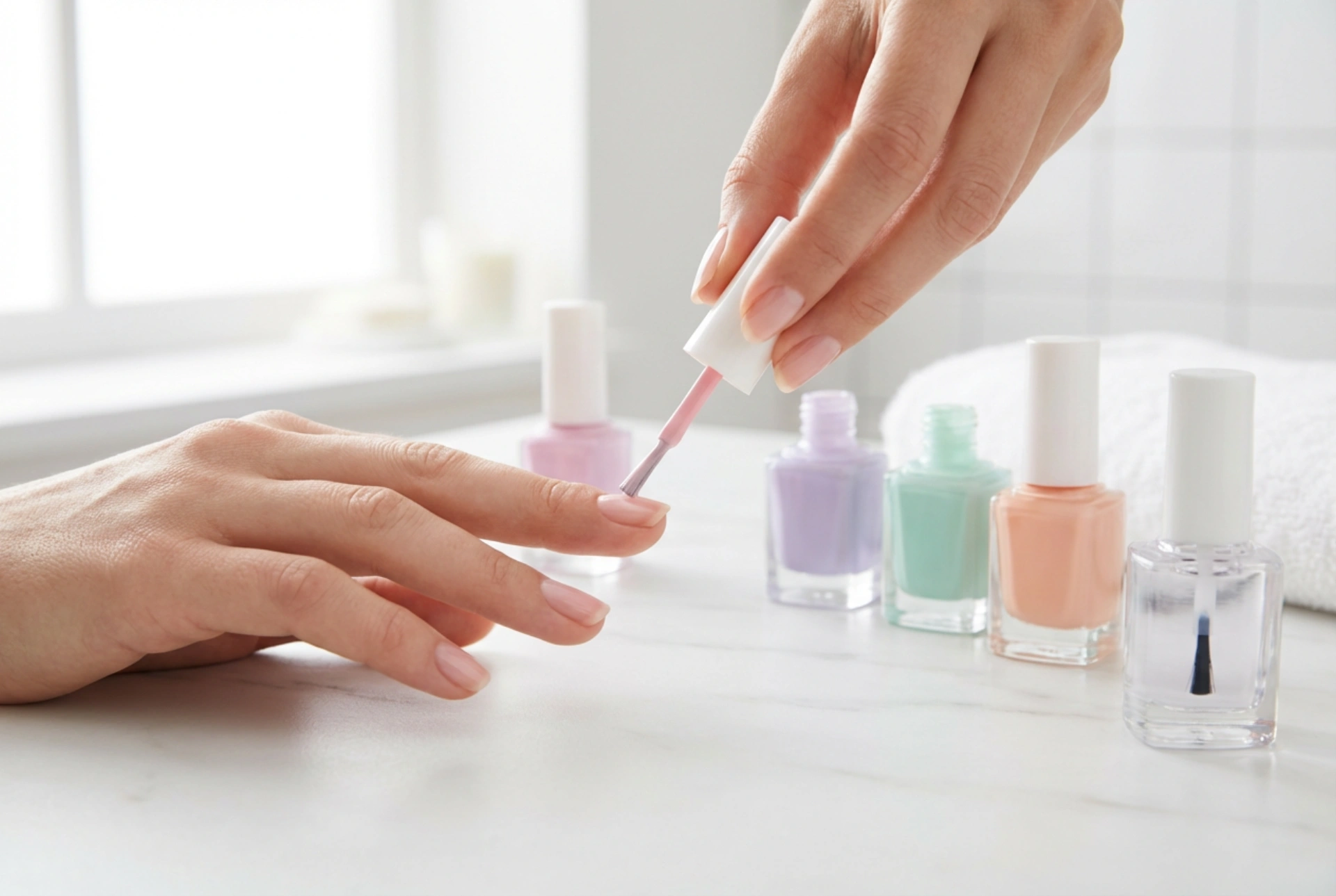 Pastelna manikira korak za korakom: izbira odtenkov, nanos brez lis in nadlak