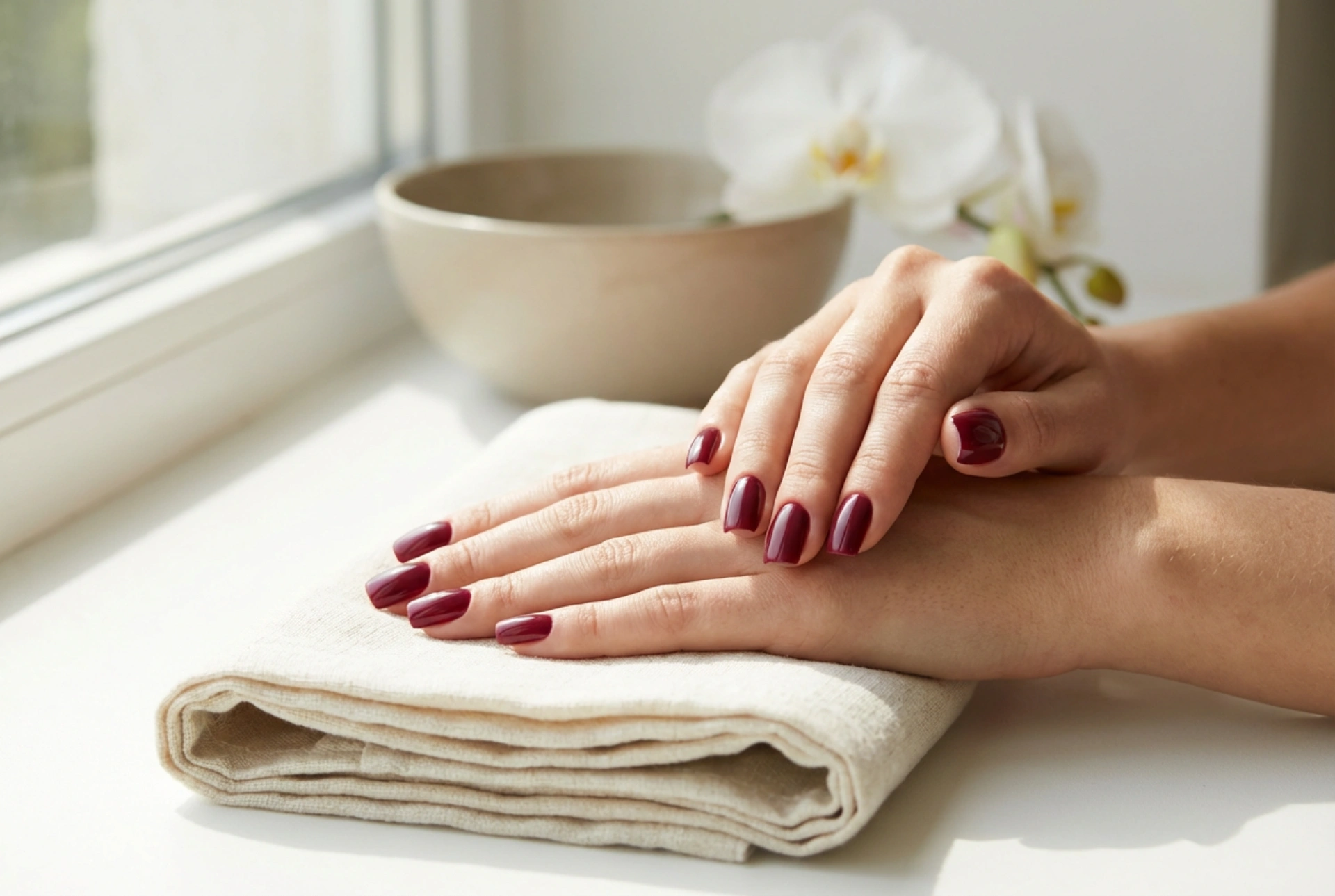 Bordo kvadratni nohti: kako oblikovati obliko in lakirati brez packanja