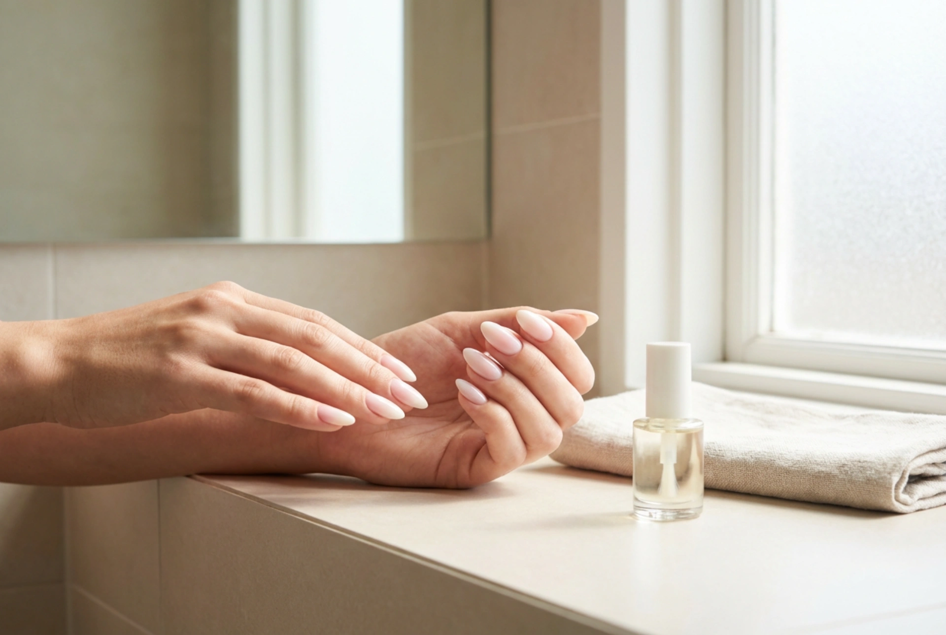 Svetli ombre nohti: nežni barvni prehodi korak za korakom