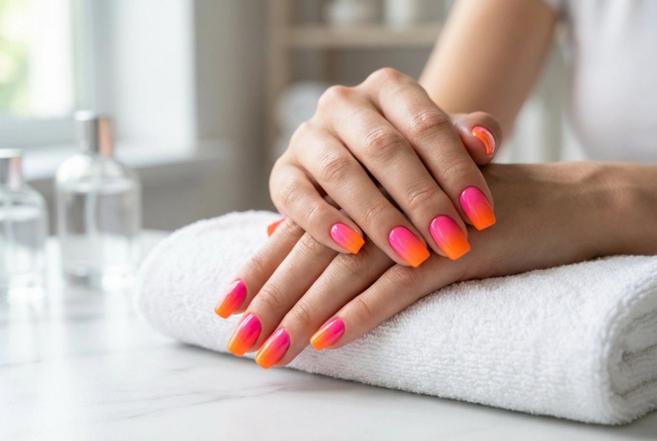 Neon ombre nohti: kombiniranje živahnih barv in popolno senčenje
