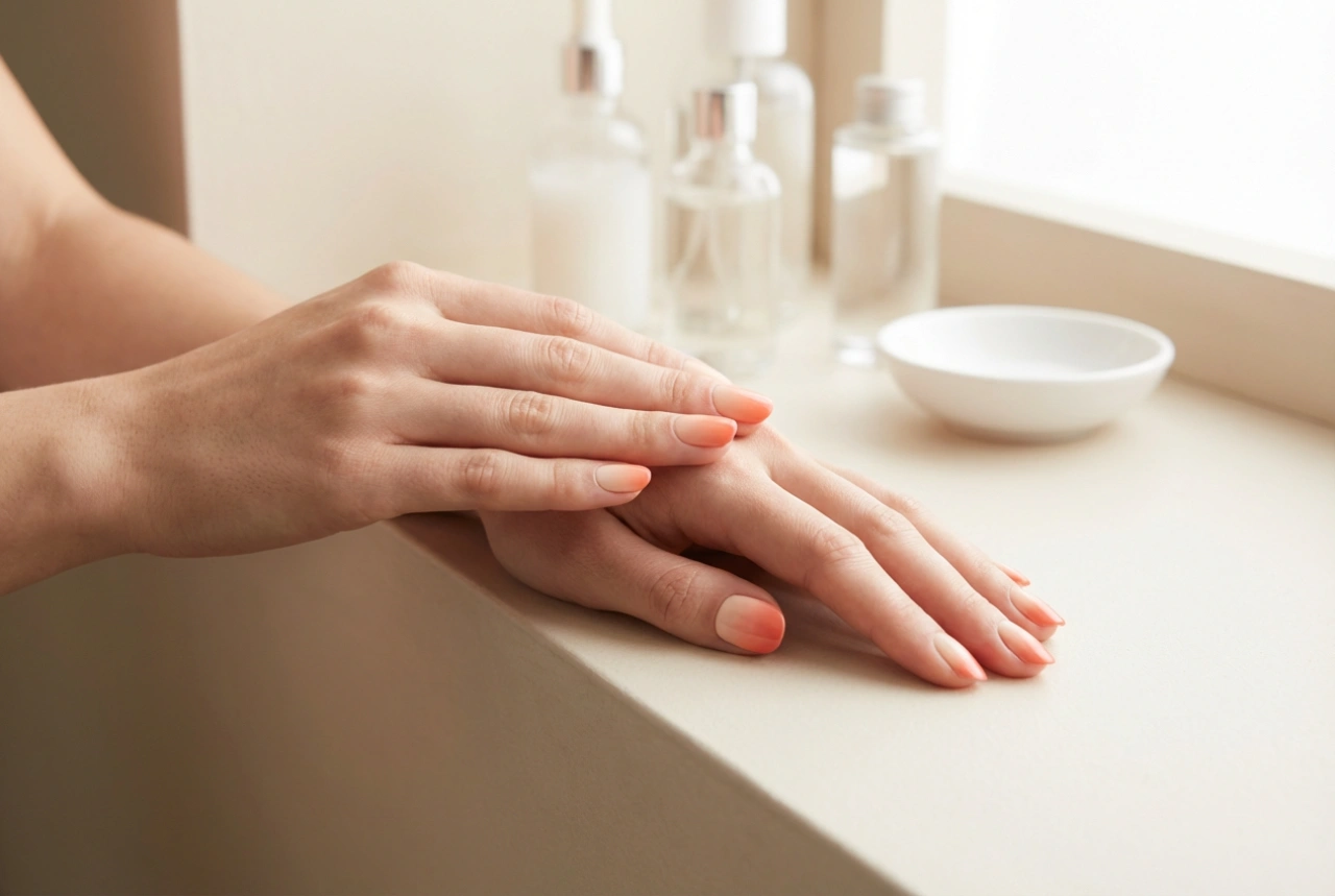 Ombre v odtenku breskve: breskovi ombre nohti korak za korakom