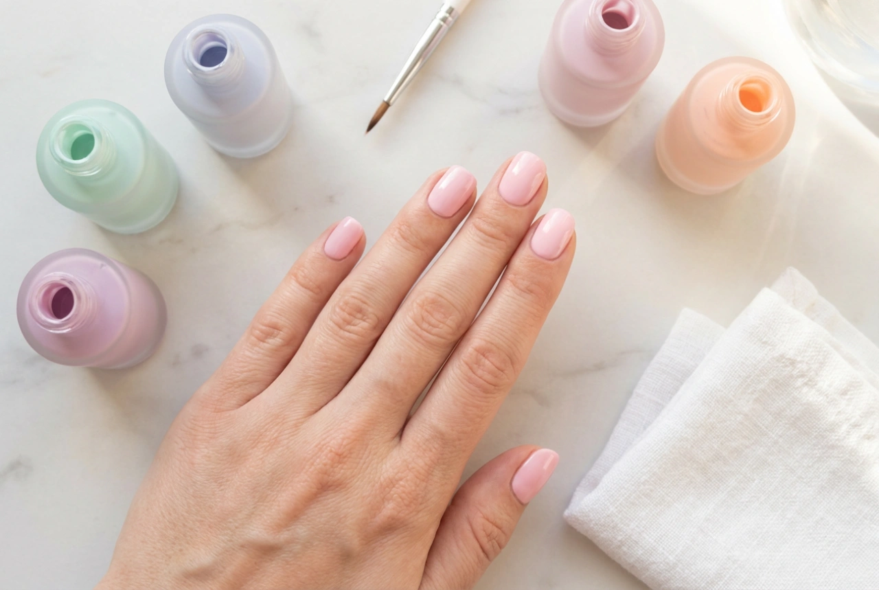 Pastelni hibridni laki brez lis: osnova, prekrivnost in izbira odtenka