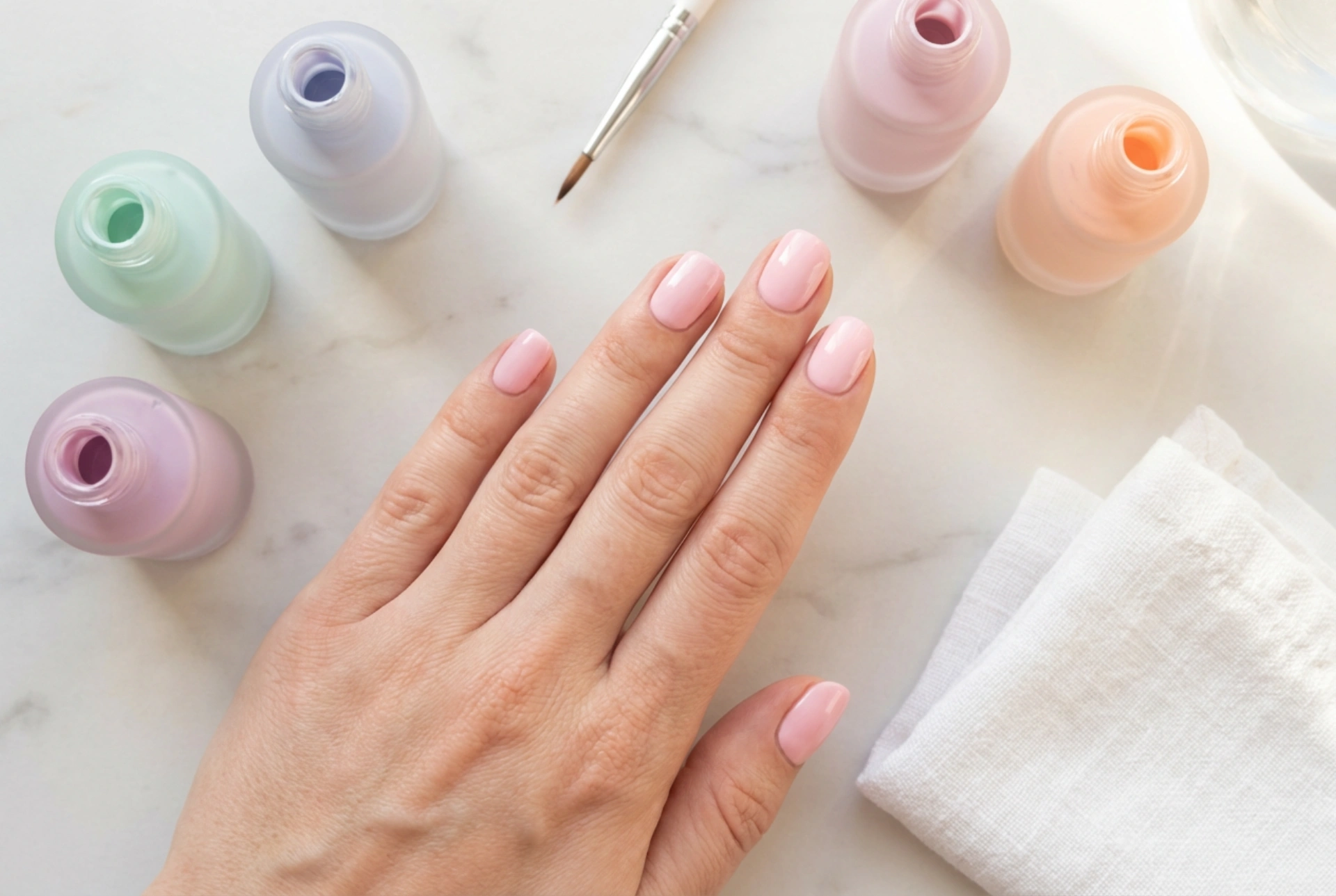 Pastelni hibridni laki brez lis: osnova, prekrivnost in izbira odtenka