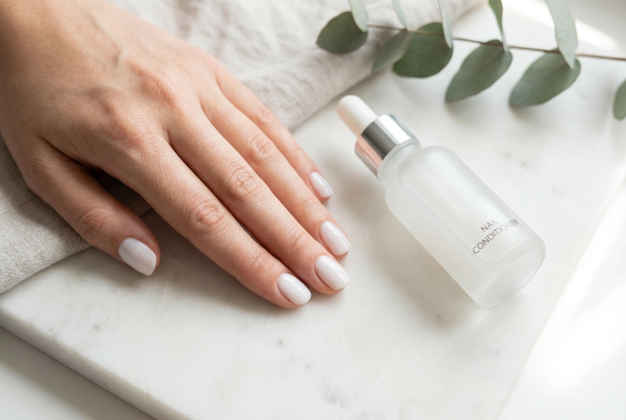 Mlečni balzam za nohte: izenačitev barve in hiter, urejen videz