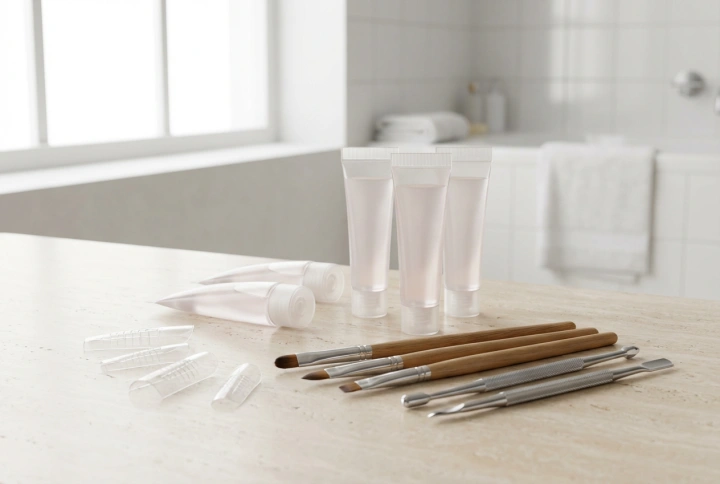 Set za akrilni gel: potrebni pripomočki, šablone in postopek dela