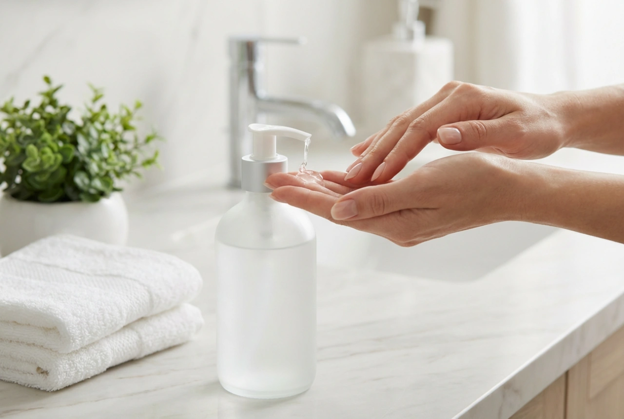 Dezinfekcijsko sredstvo za roke: pravilna uporaba in varno shranjevanje