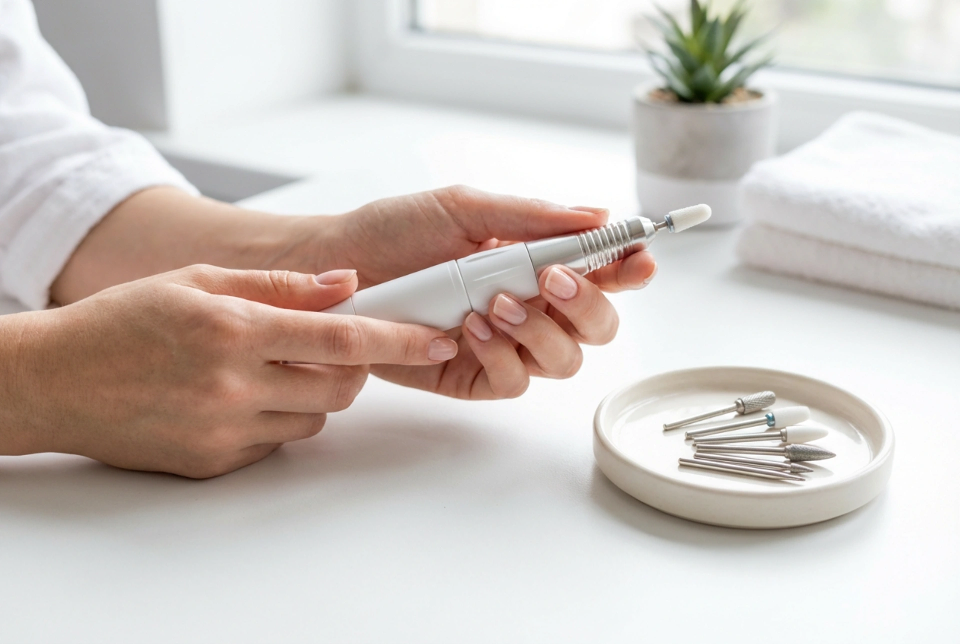 Domači brusilnik za nohte: varna uporaba, nastavki in hitrosti