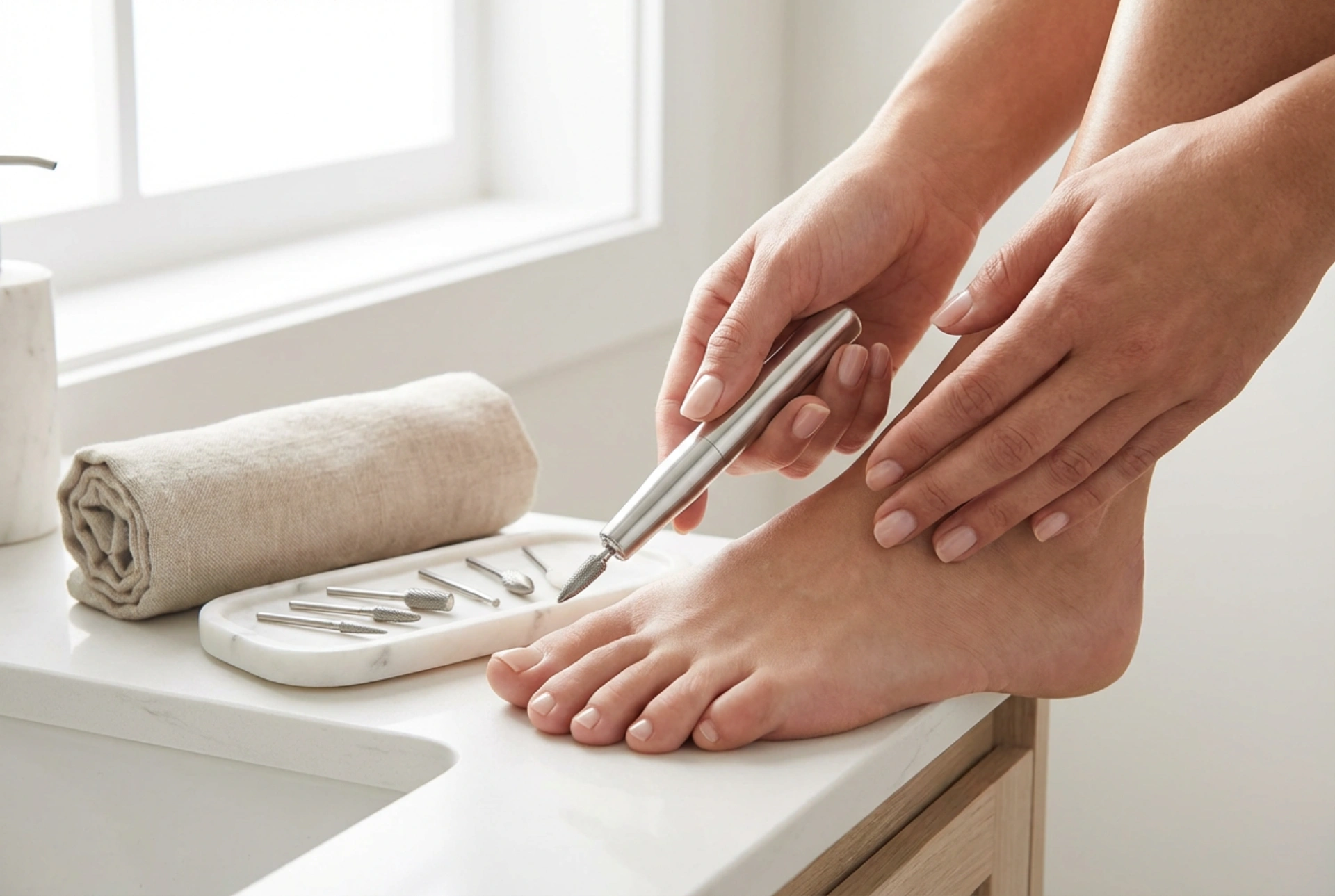Aparat za pedikuro: priprava stopal, nastavki in tehnika dela