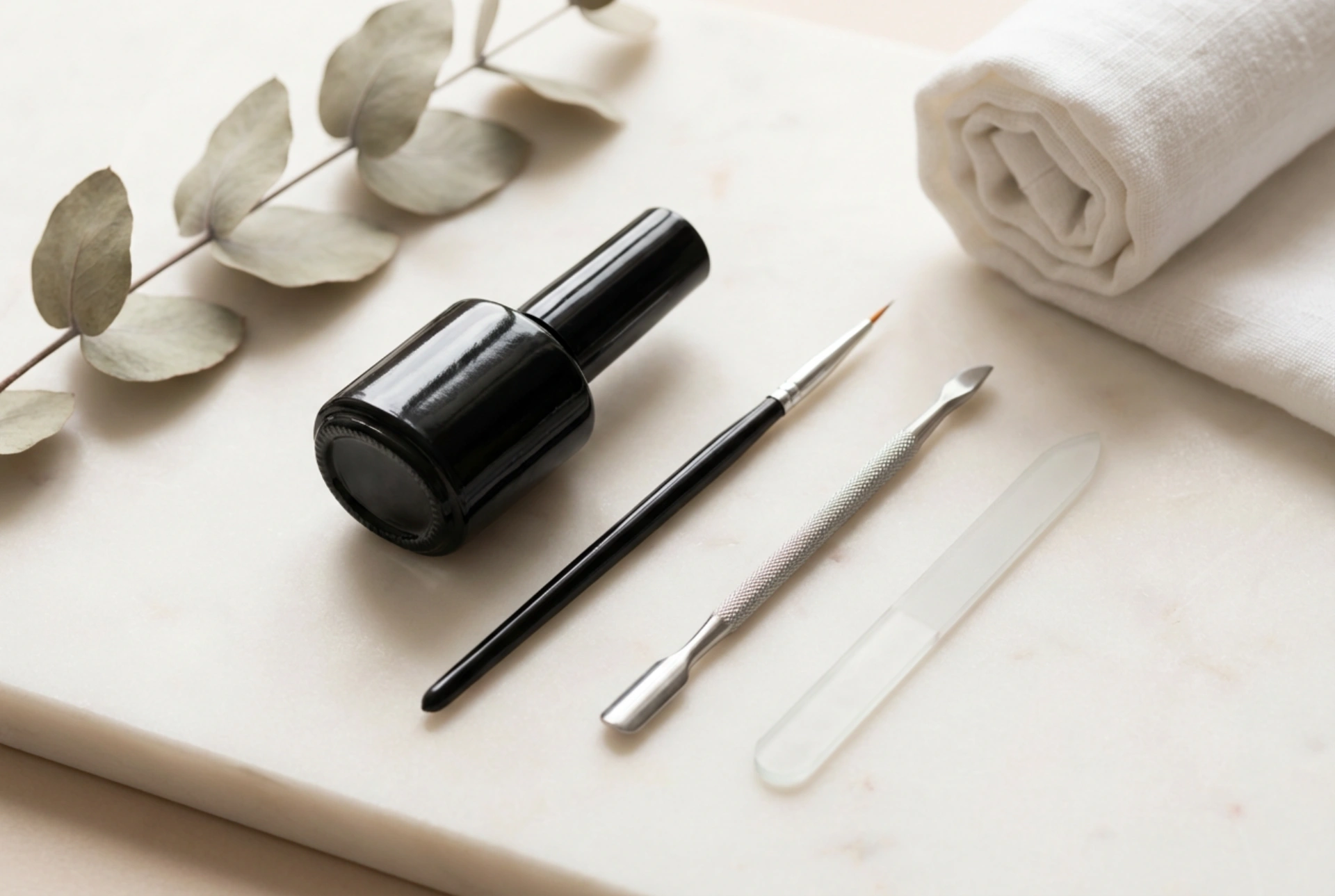 Črni nohti na nogah: kako doseči globoko črnino in ravne linije