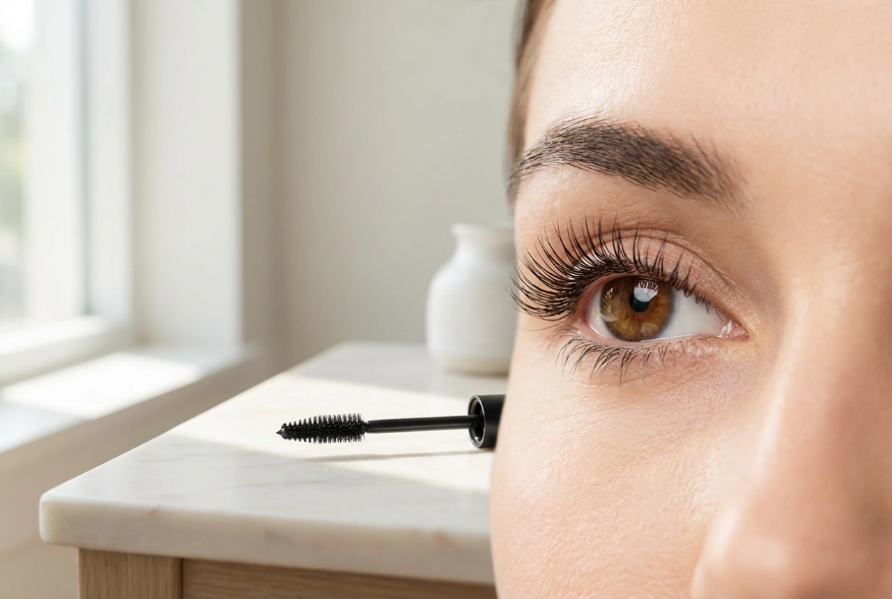 Maskara za privihanje trepalnic: tehnika dviganja, izbira krtačke in utrjevanje