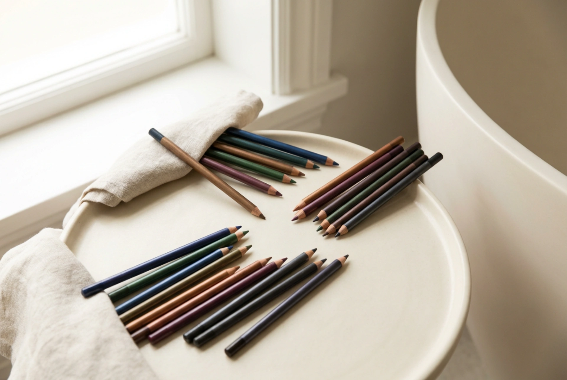 Barvna svinčnika za oči: harmonične barvne kombinacije in obstojni nanosi