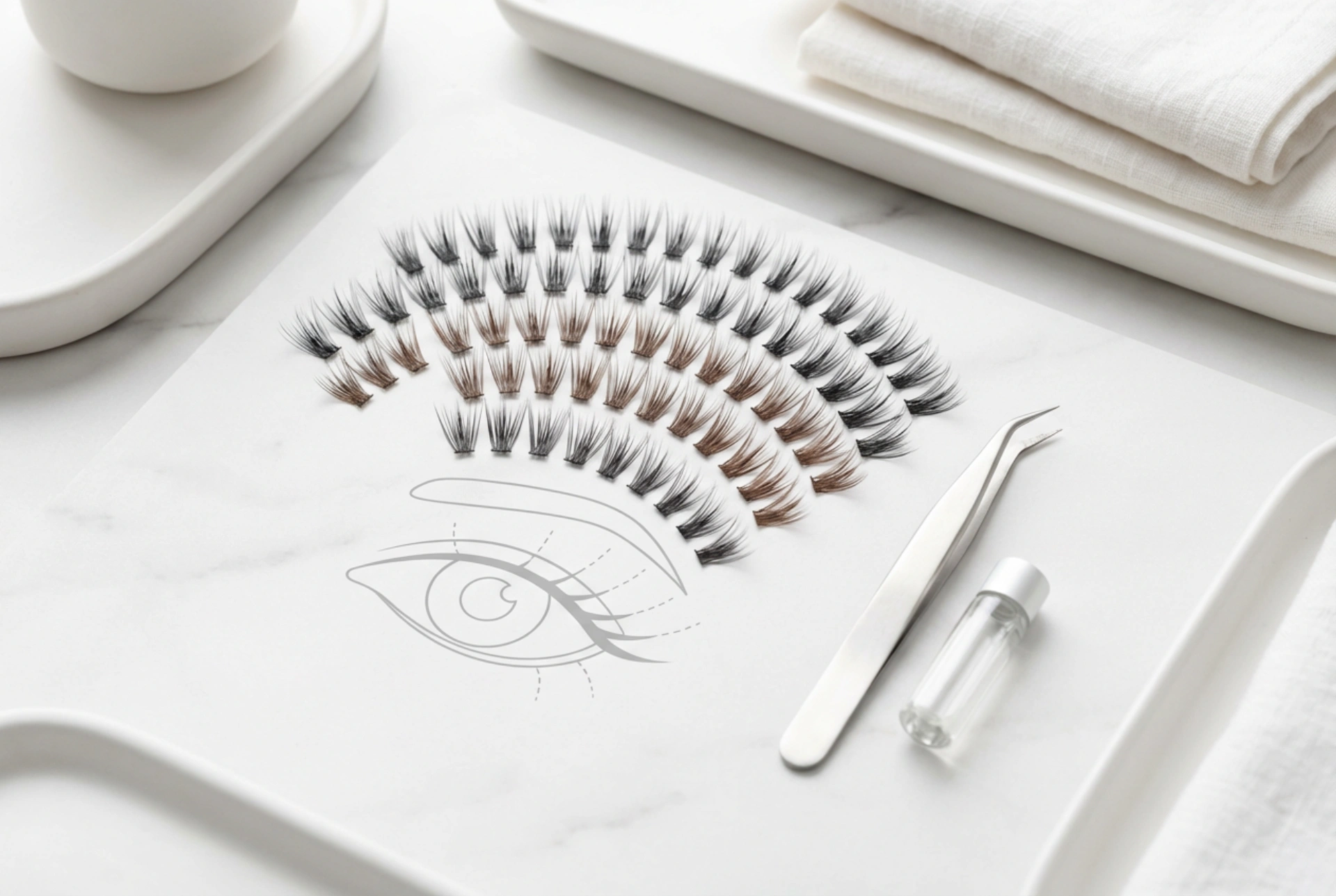 Umetne trepalnice v šopkih: izbira dolžine in mapiranje očesa