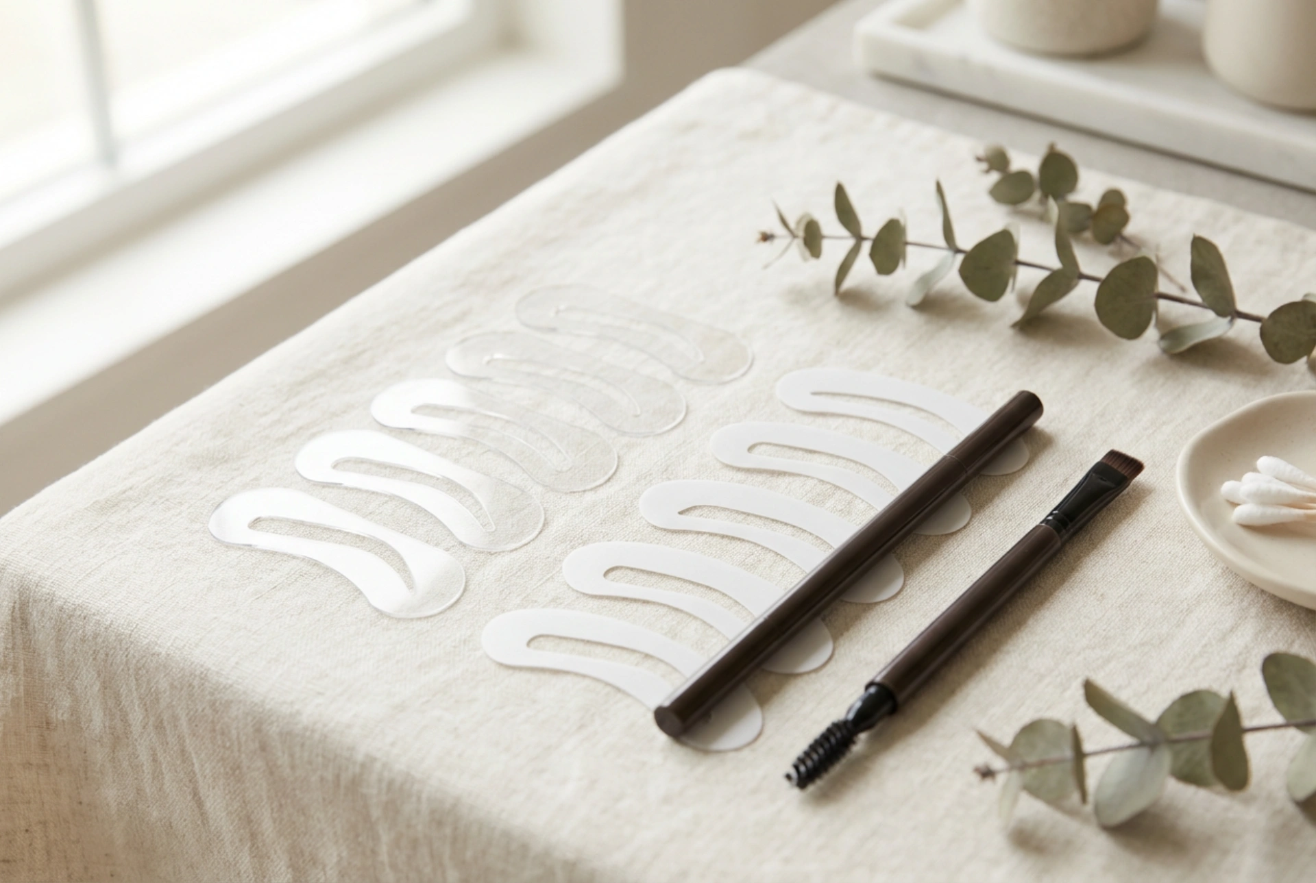 Šablona za obrvi: kako izbrati obliko in pravilno zarisati lok