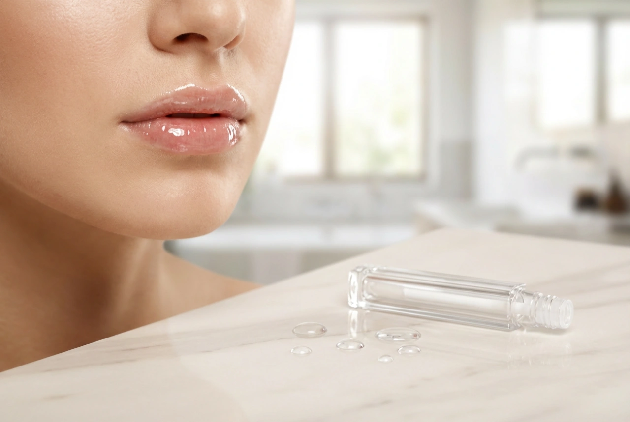H2O ලිප් ග්ලොස්: තෙත් තොල් පෙනුමක් සඳහා පියවරෙන් පියවර සැහැල්ලු සූත්‍රයක්