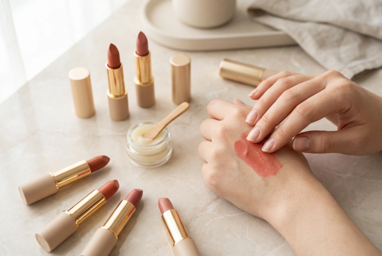 Vlažilna šminka: izbira odtenkov, tehnika nanosa in nega ustnic