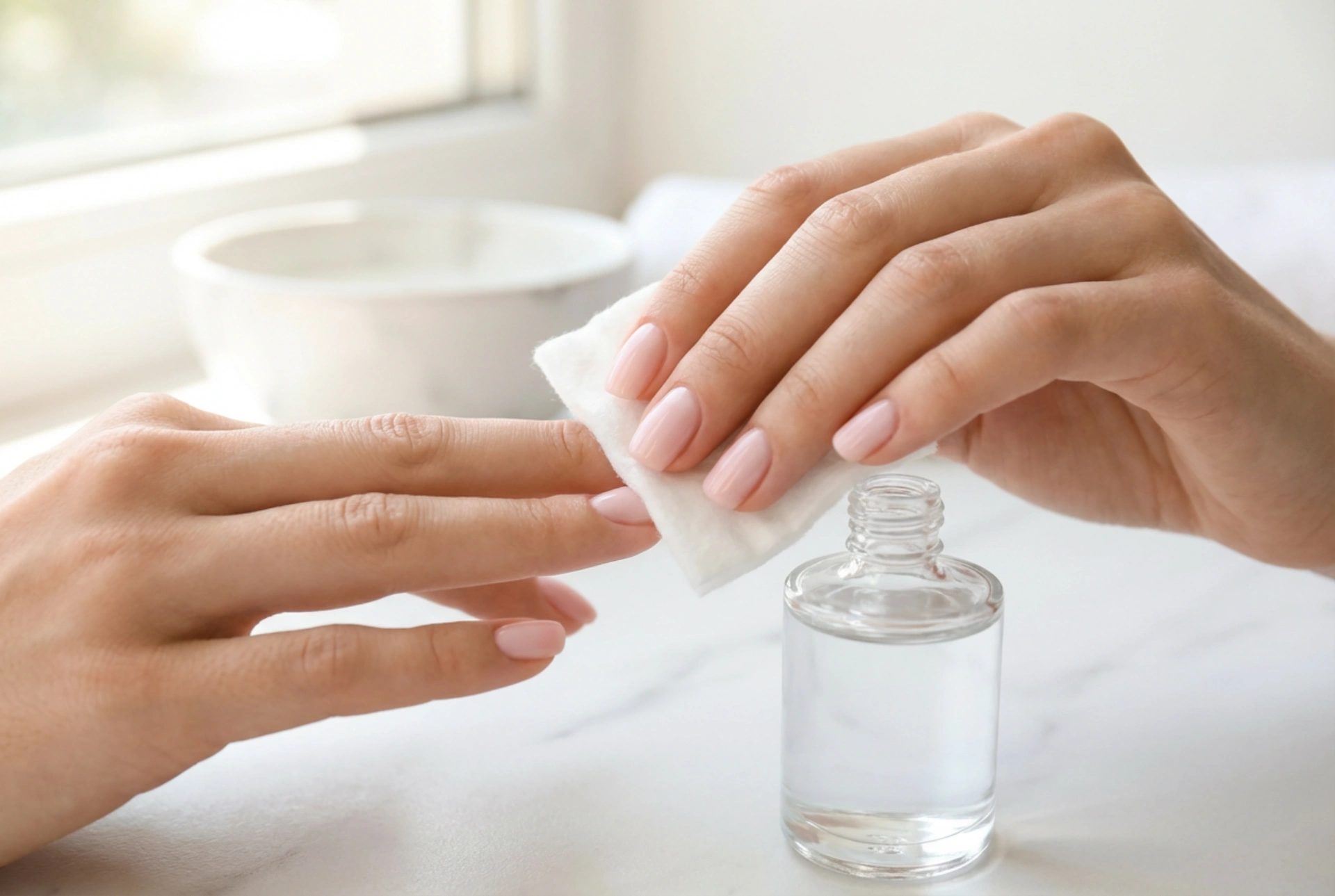 Čistilo za nohte: razmaščevanje plošče in odstranjevanje disperzijske plasti