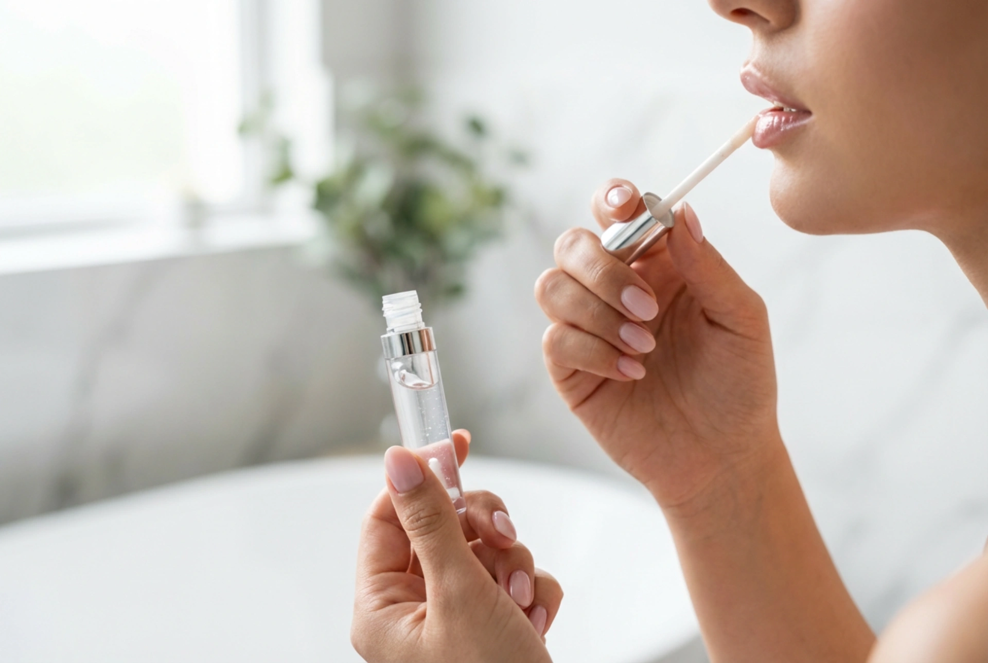 Sijaj za ustnice brez lepljivosti: nanos, plastenje in obstojnost